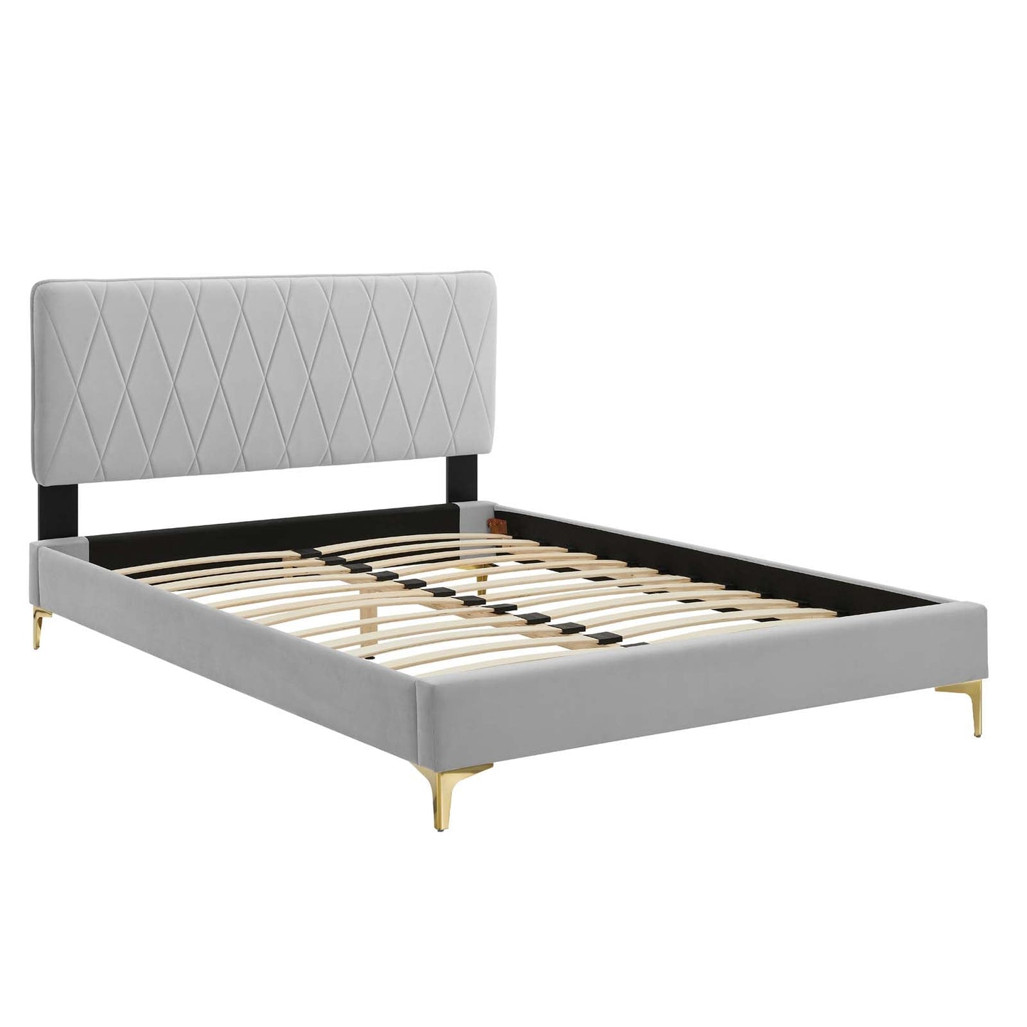 Modway Phillipa Performance Velvet Twin Platform Bed | Beds | Modishstore-17