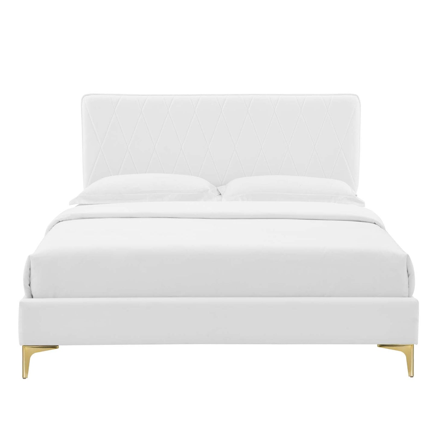 Modway Phillipa Performance Velvet Twin Platform Bed | Beds | Modishstore-56