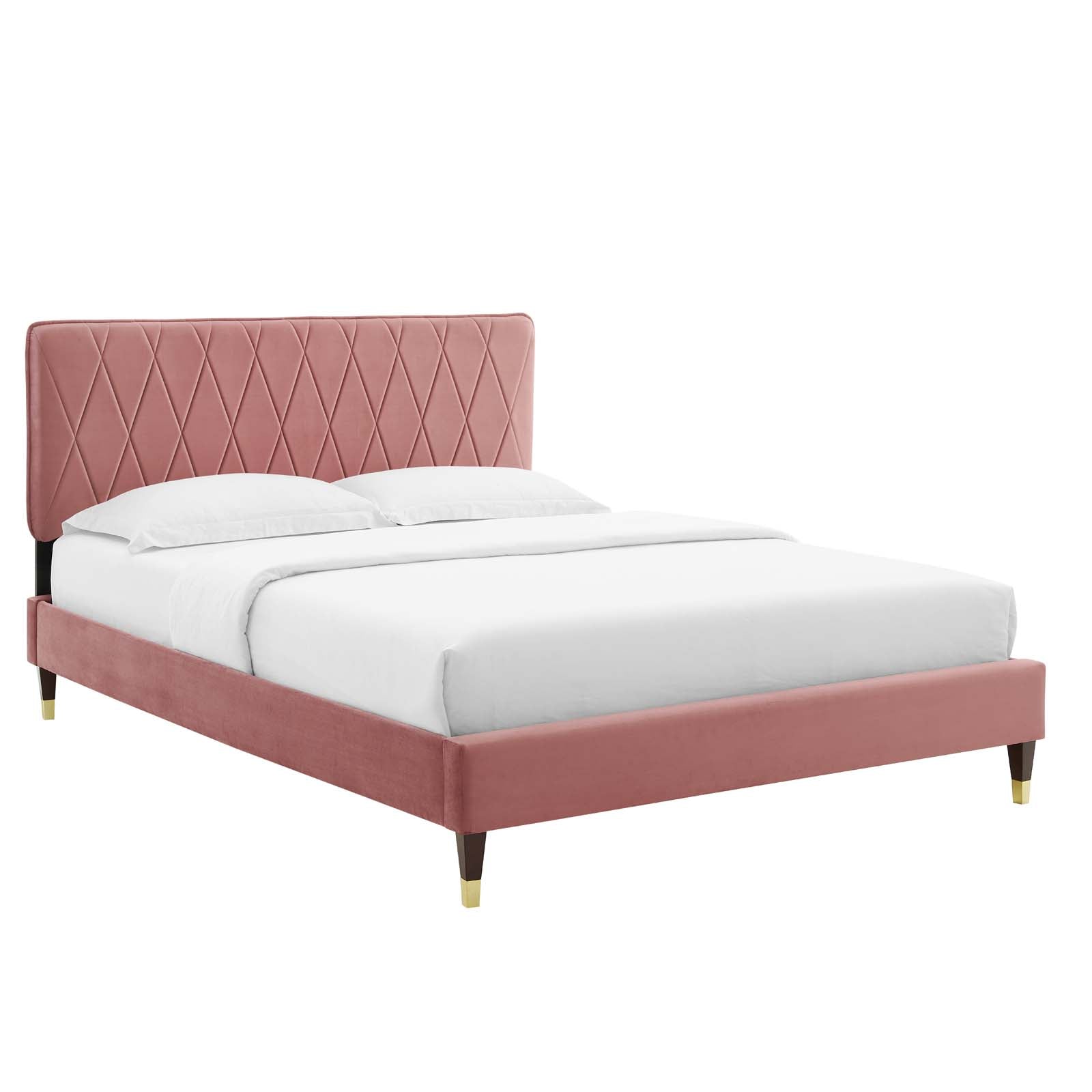 Modway Phillipa Performance Velvet Twin Platform Bed | Beds | Modishstore-9
