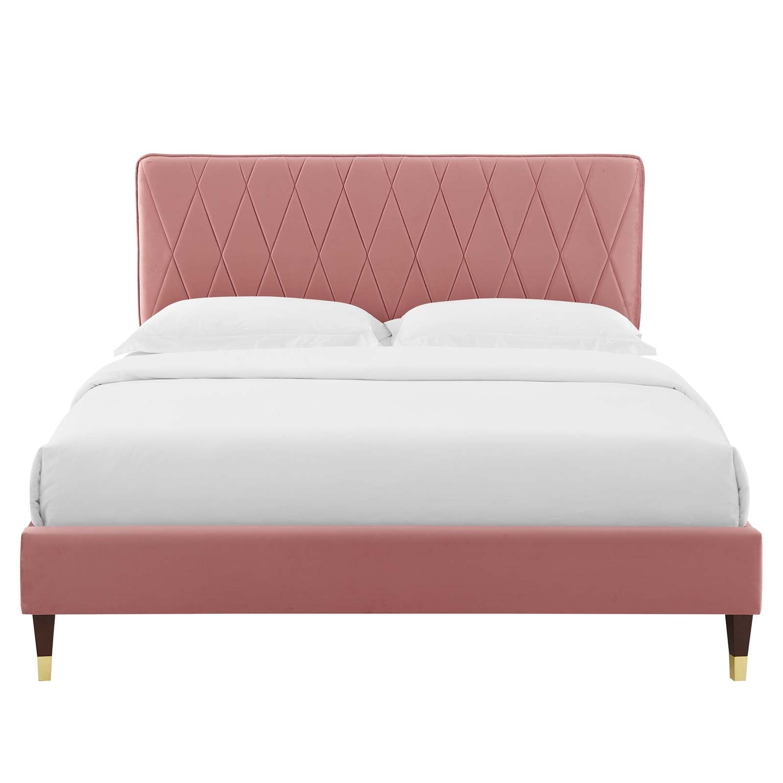 Modway Phillipa Performance Velvet Twin Platform Bed | Beds | Modishstore-14