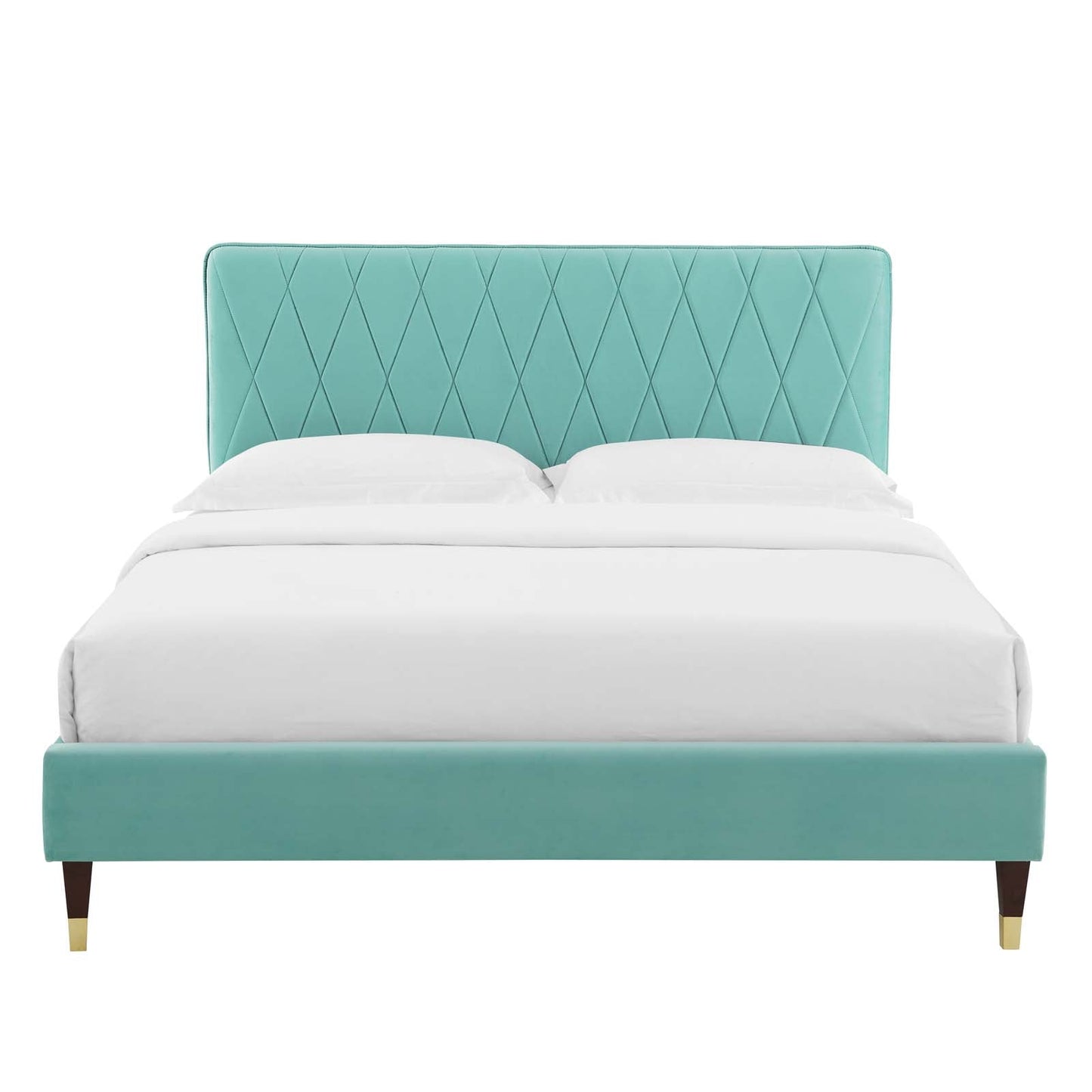 Modway Phillipa Performance Velvet Twin Platform Bed | Beds | Modishstore-28