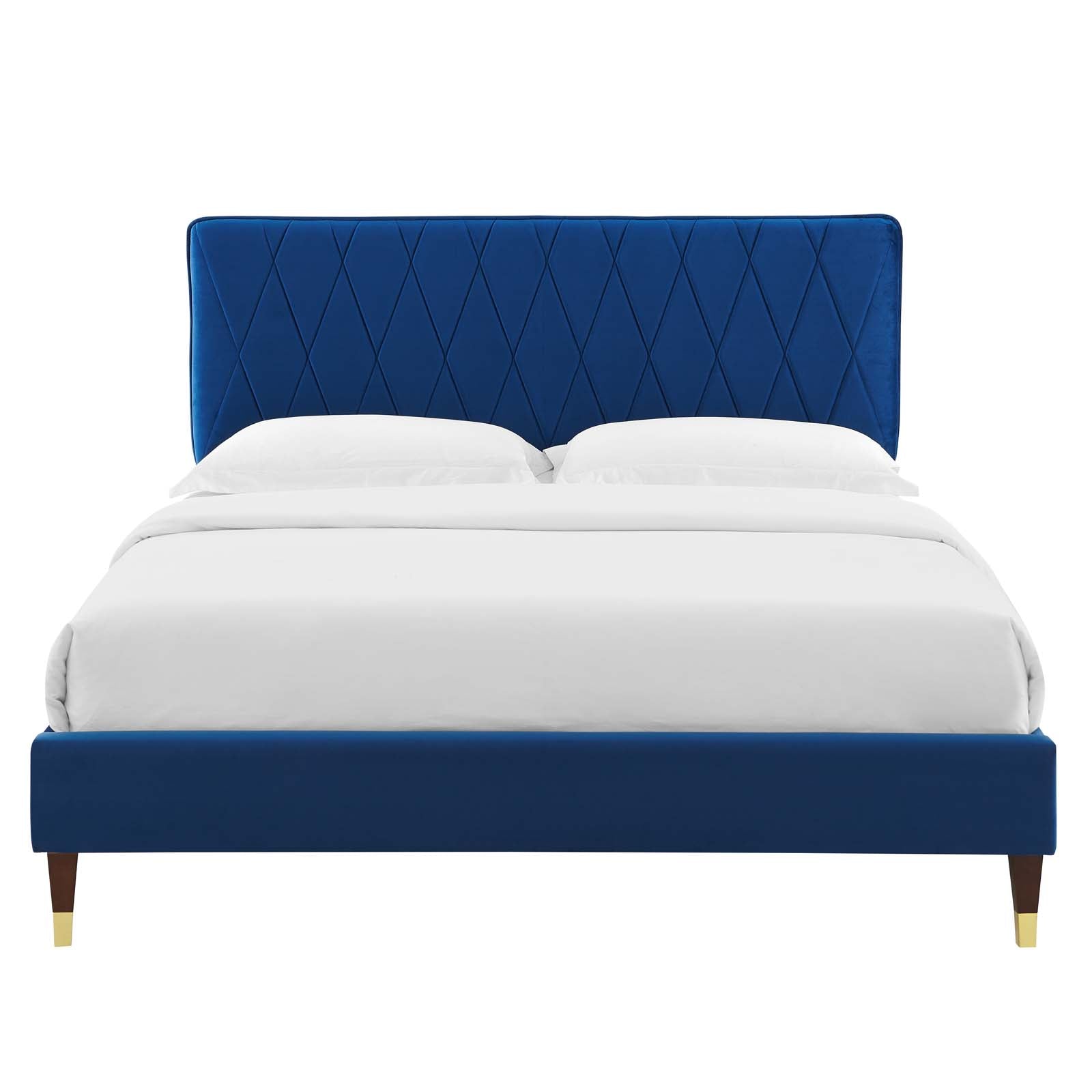Modway Phillipa Performance Velvet Twin Platform Bed | Beds | Modishstore-35