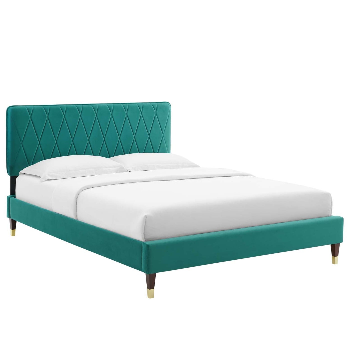Modway Phillipa Performance Velvet Twin Platform Bed | Beds | Modishstore-44