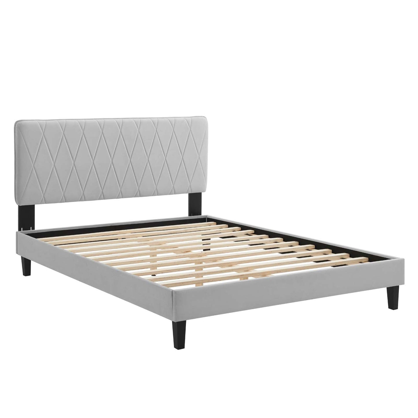 Modway Phillipa Performance Velvet Twin Platform Bed | Beds | Modishstore-17