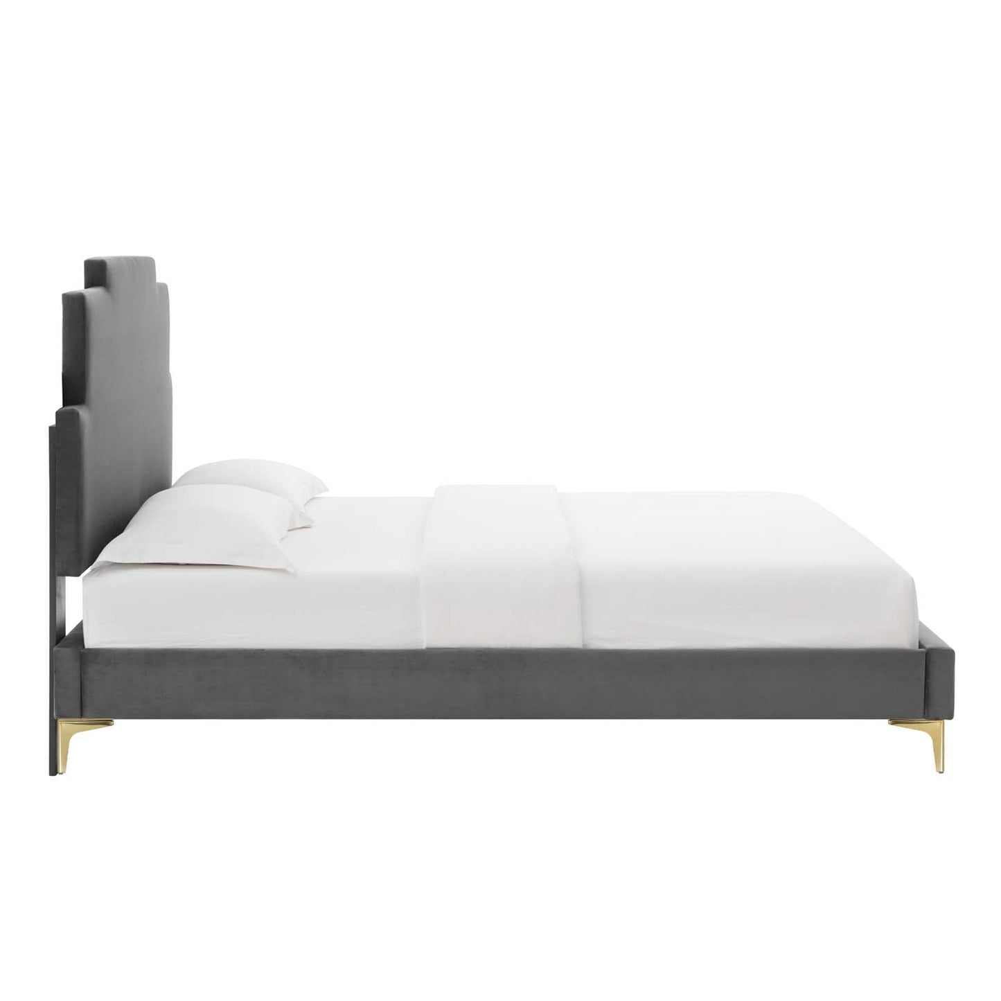 Modway Lindsey Performance Velvet Full Platform Bed | Beds | Modishstore-6