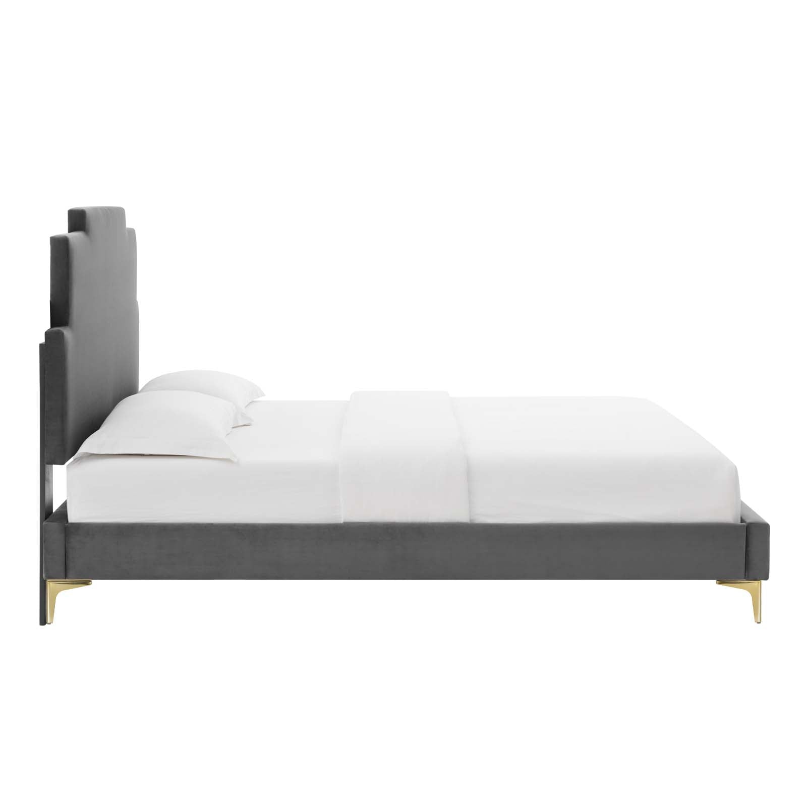 Modway Lindsey Performance Velvet Full Platform Bed | Beds | Modishstore-6