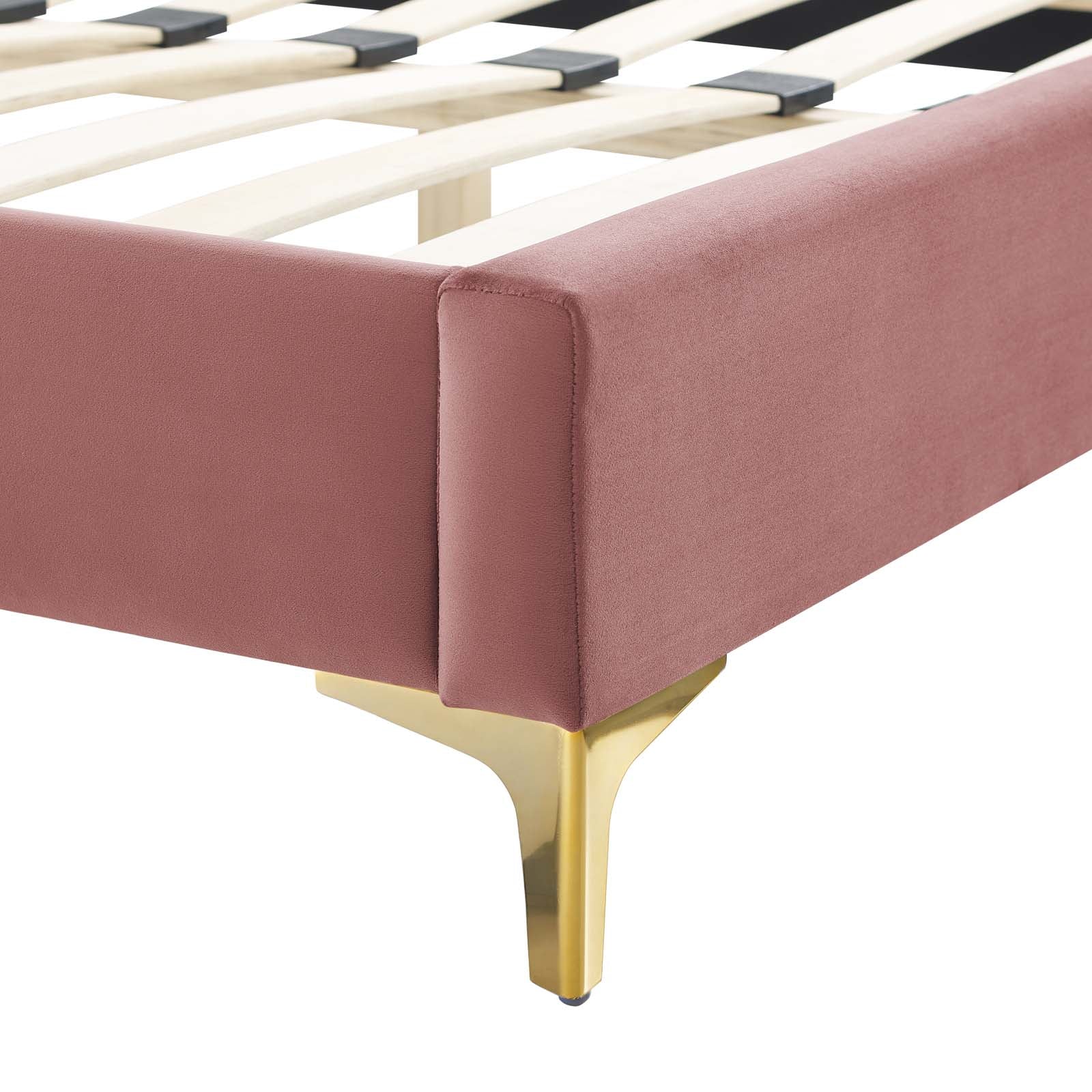 Modway Lindsey Performance Velvet Full Platform Bed | Beds | Modishstore-11