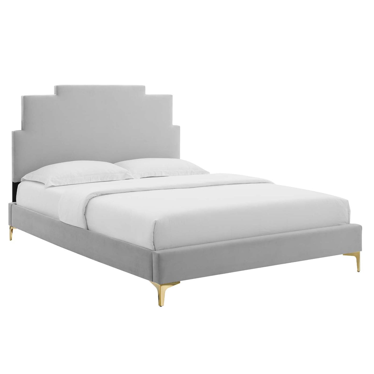 Modway Lindsey Performance Velvet Full Platform Bed | Beds | Modishstore-16