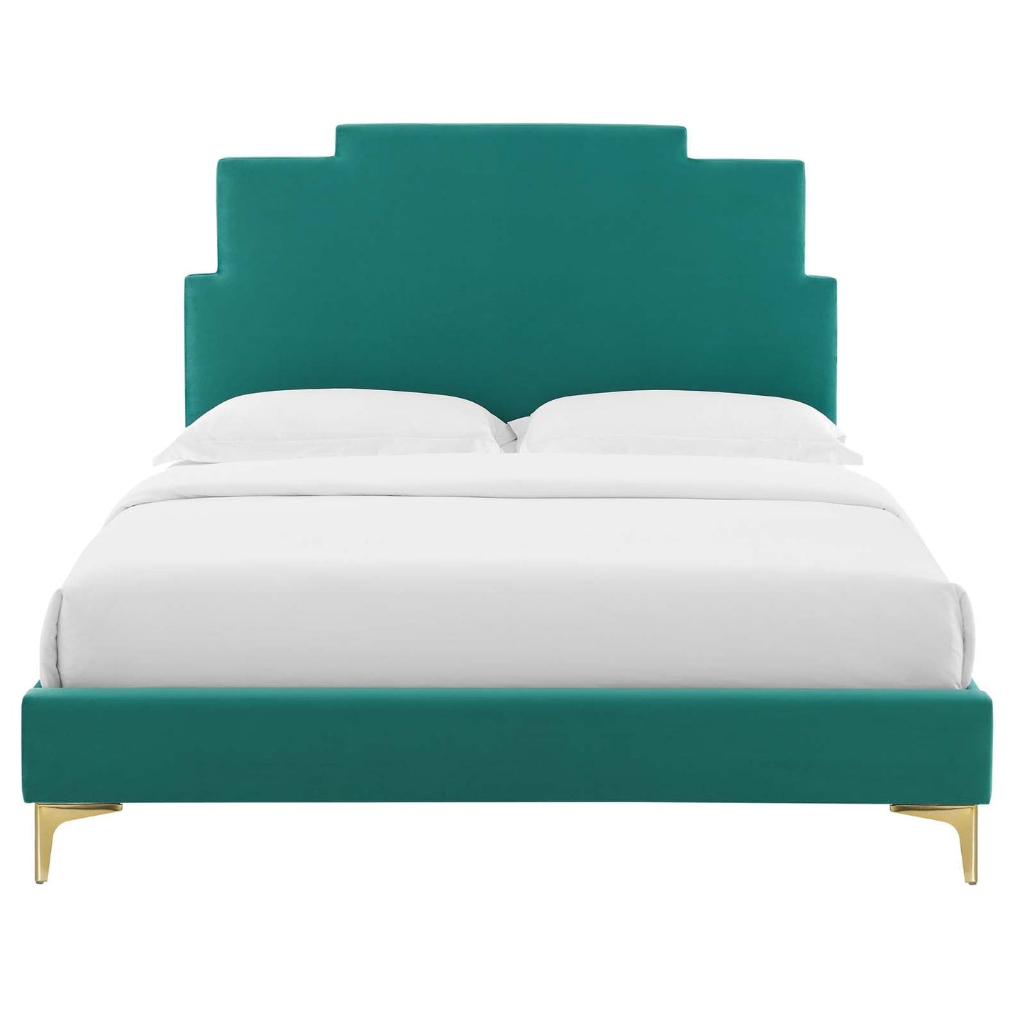 Modway Lindsey Performance Velvet Full Platform Bed | Beds | Modishstore-49