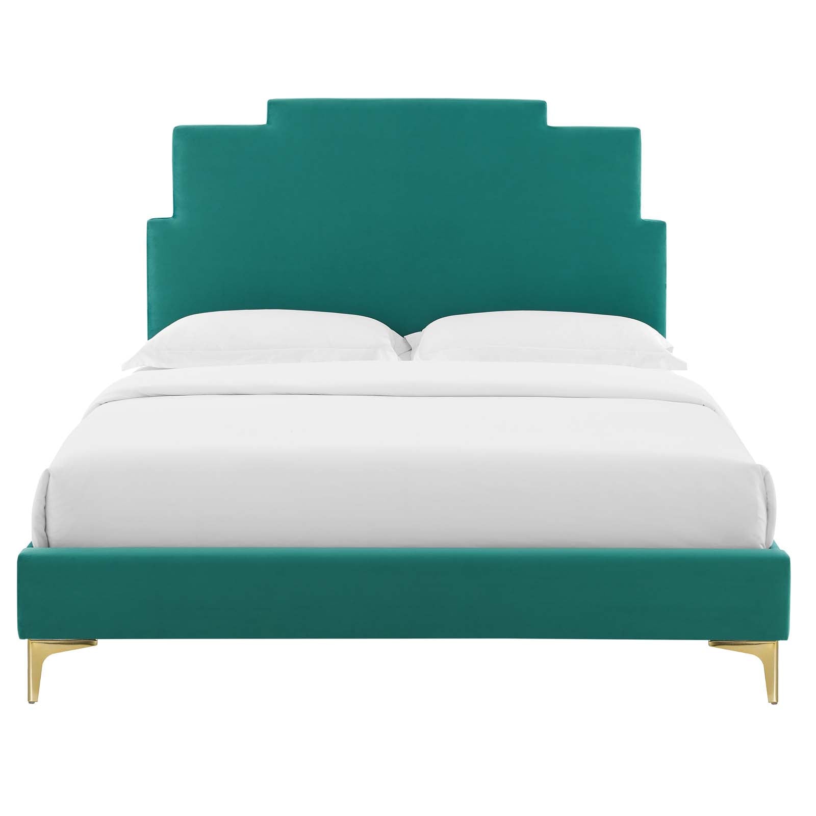 Modway Lindsey Performance Velvet Full Platform Bed | Beds | Modishstore-49