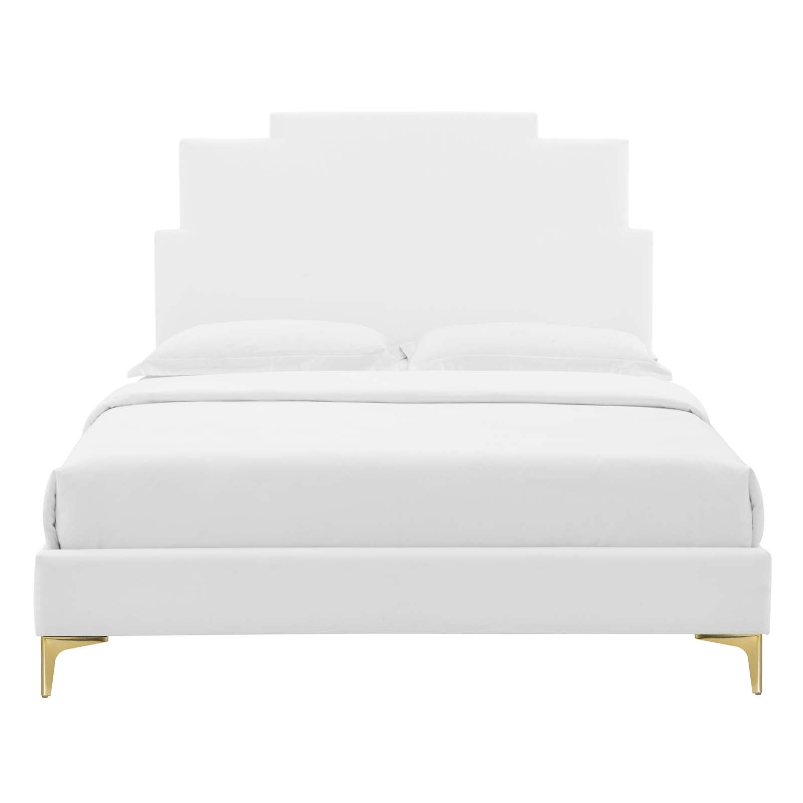 Modway Lindsey Performance Velvet Full Platform Bed | Beds | Modishstore-56
