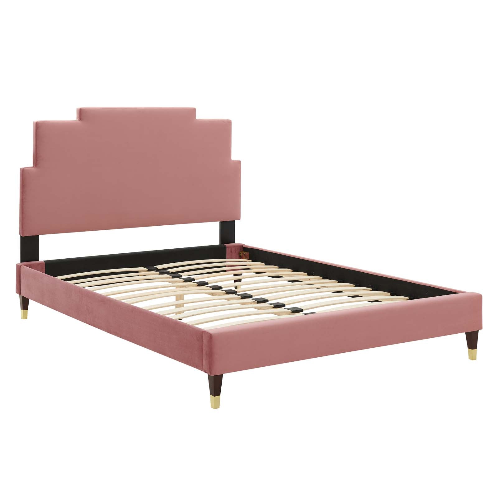 Modway Lindsey Performance Velvet Full Platform Bed | Beds | Modishstore-10