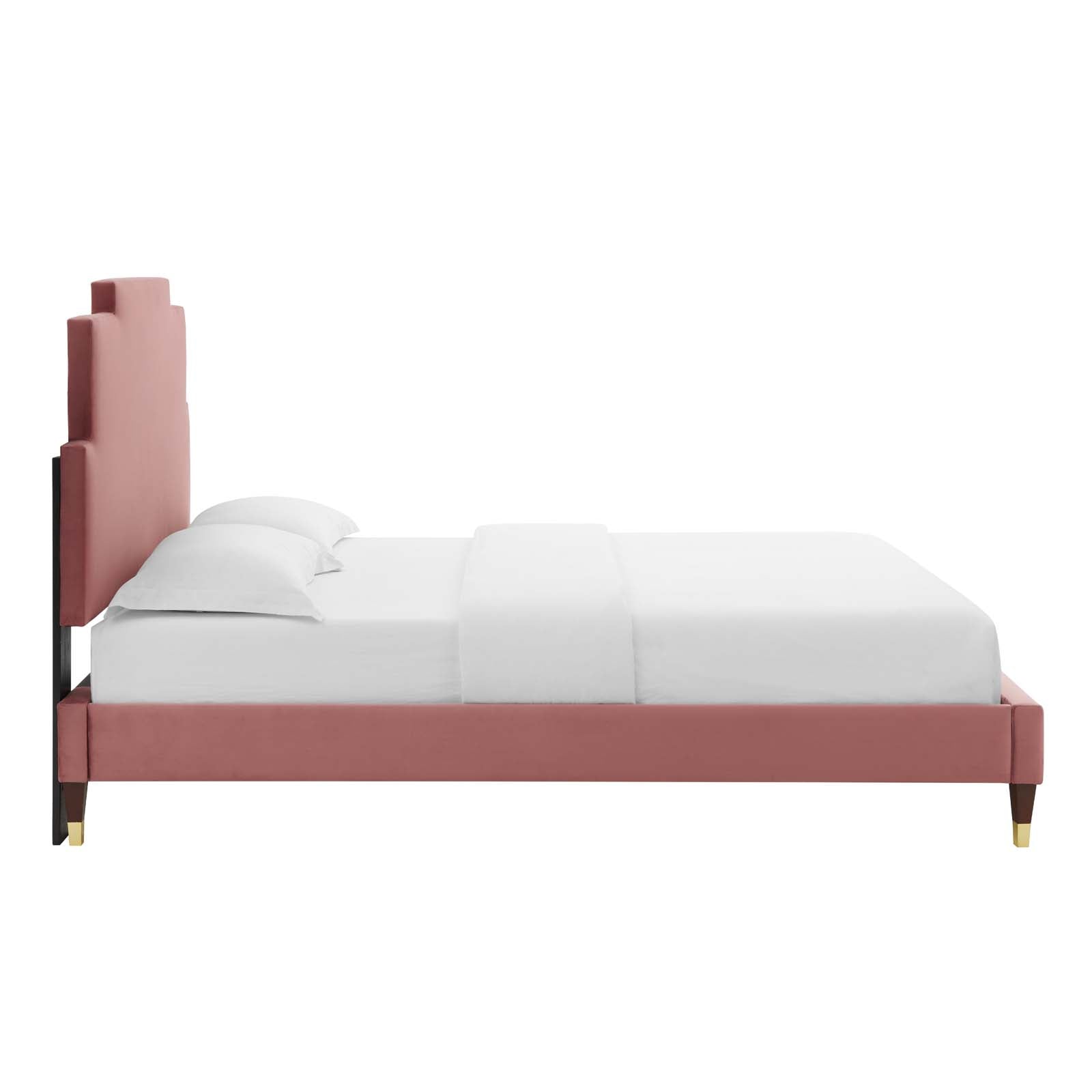 Modway Lindsey Performance Velvet Full Platform Bed | Beds | Modishstore-13