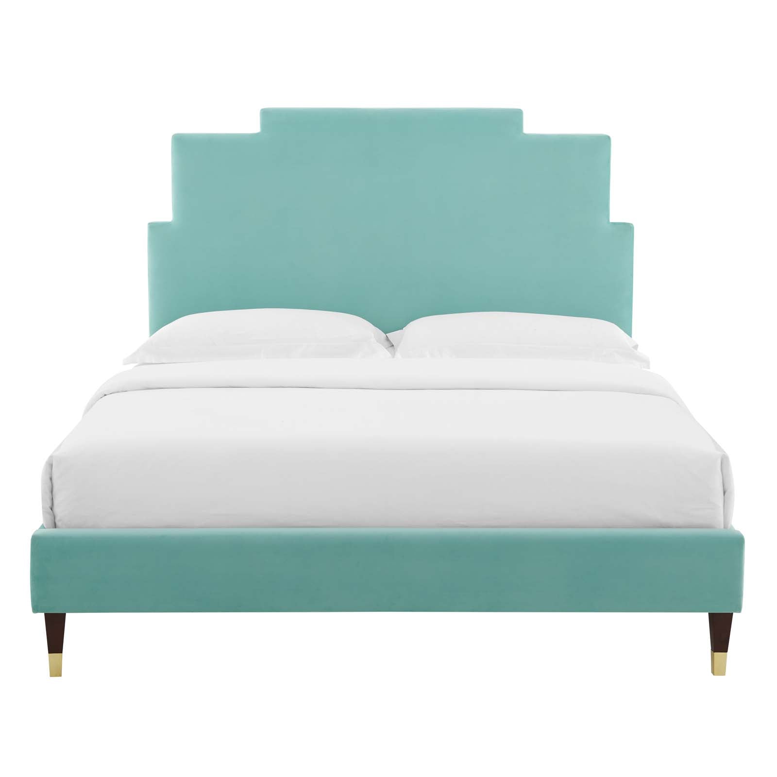 Modway Lindsey Performance Velvet Full Platform Bed | Beds | Modishstore-28