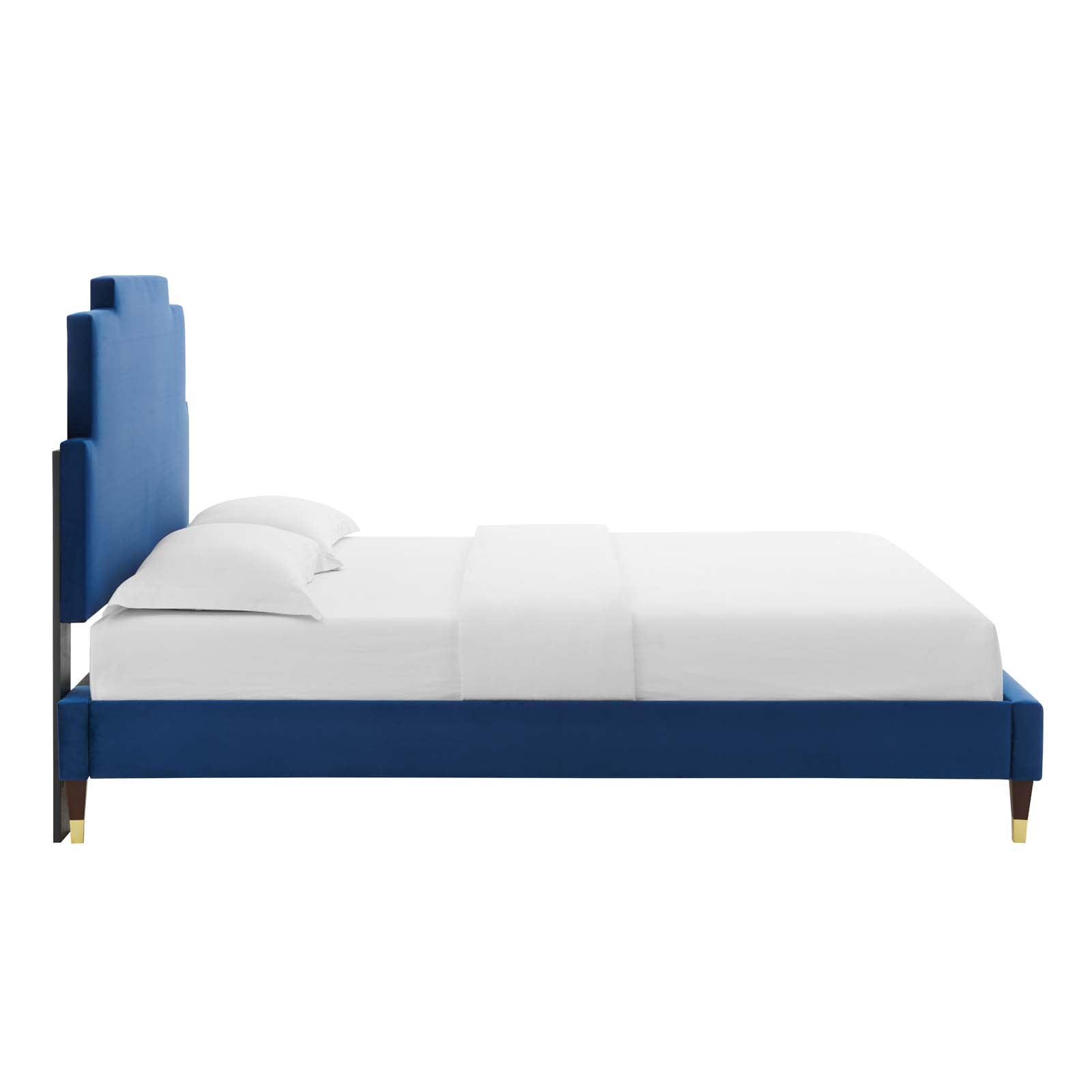 Modway Lindsey Performance Velvet Full Platform Bed | Beds | Modishstore-34