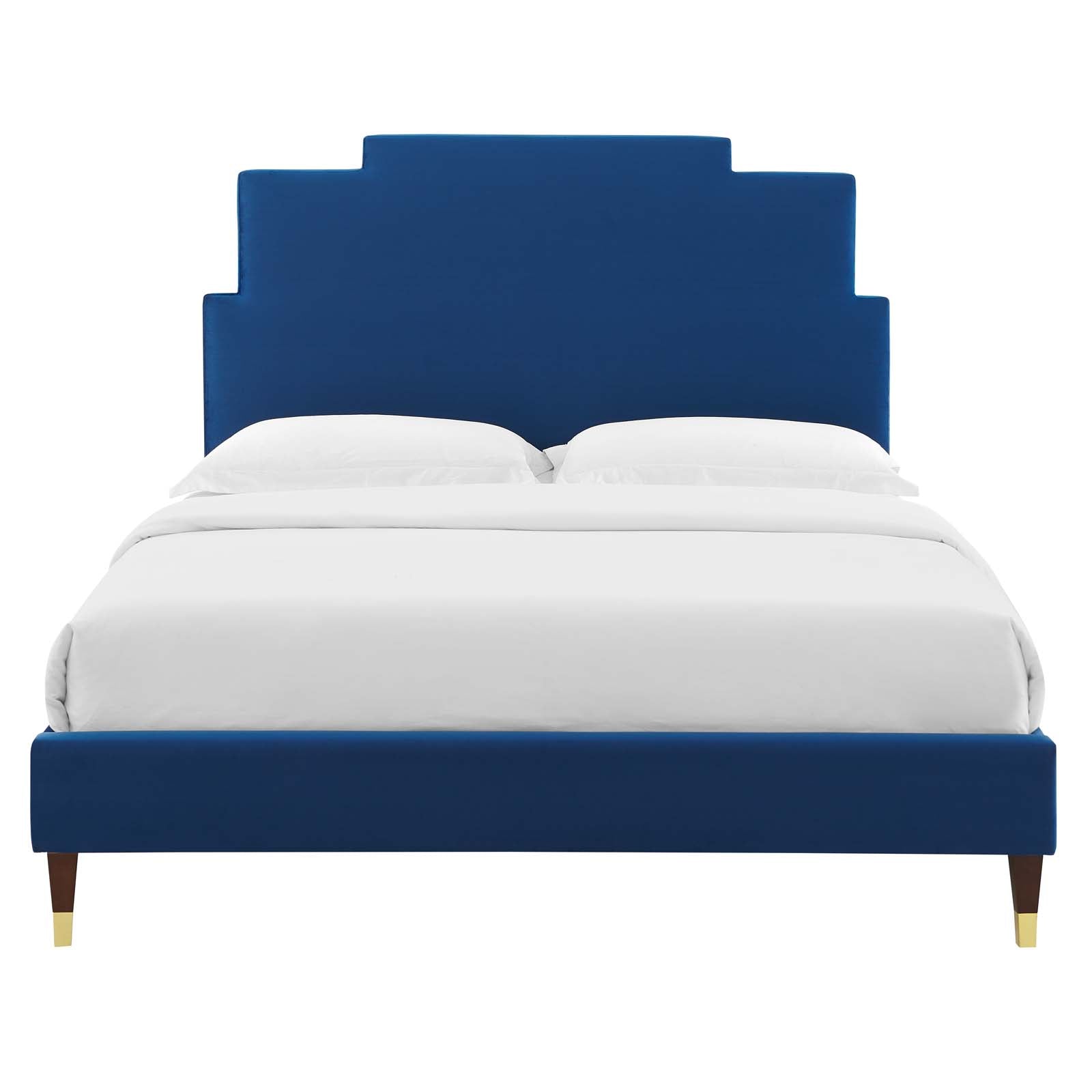 Modway Lindsey Performance Velvet Full Platform Bed | Beds | Modishstore-35