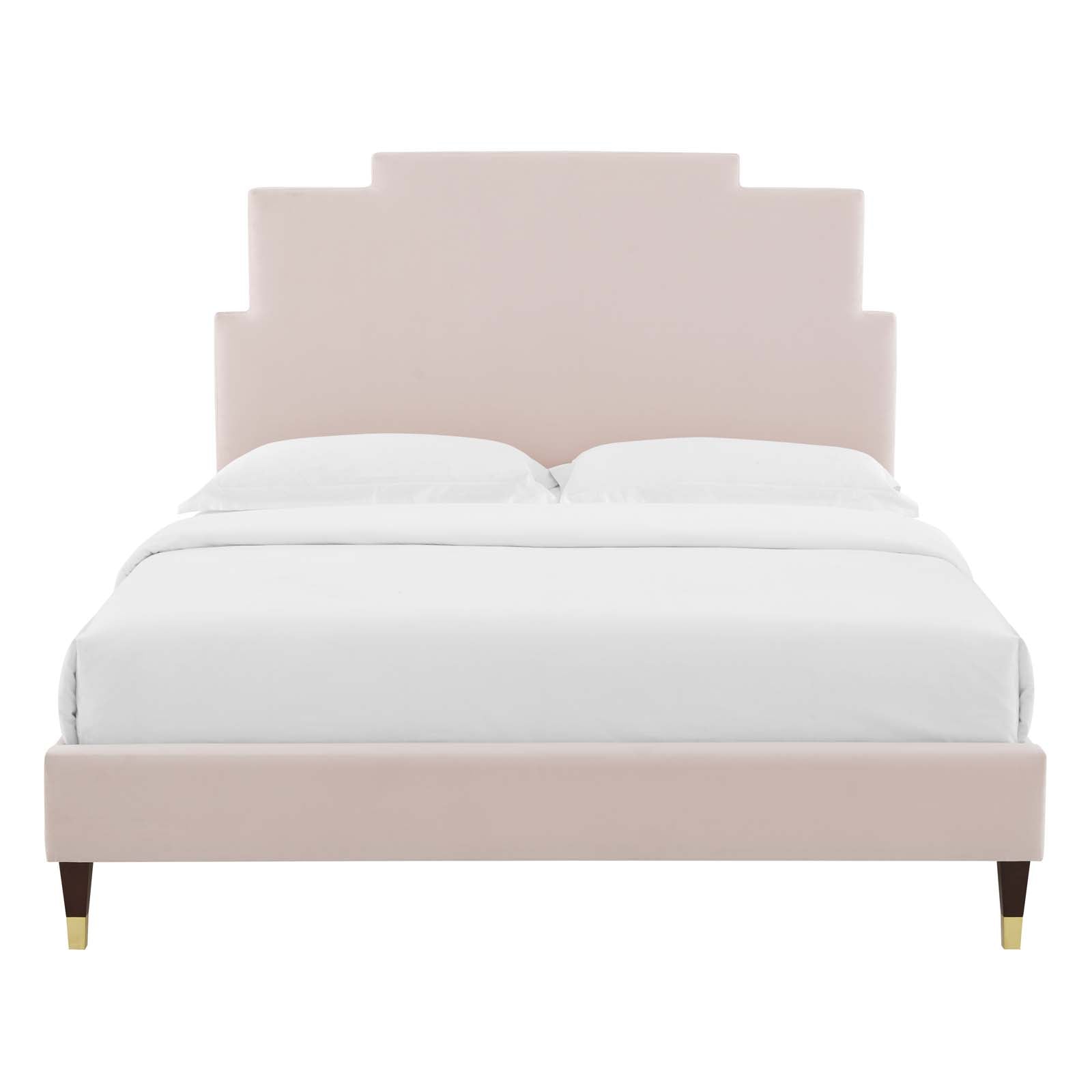 Modway Lindsey Performance Velvet Full Platform Bed | Beds | Modishstore-42