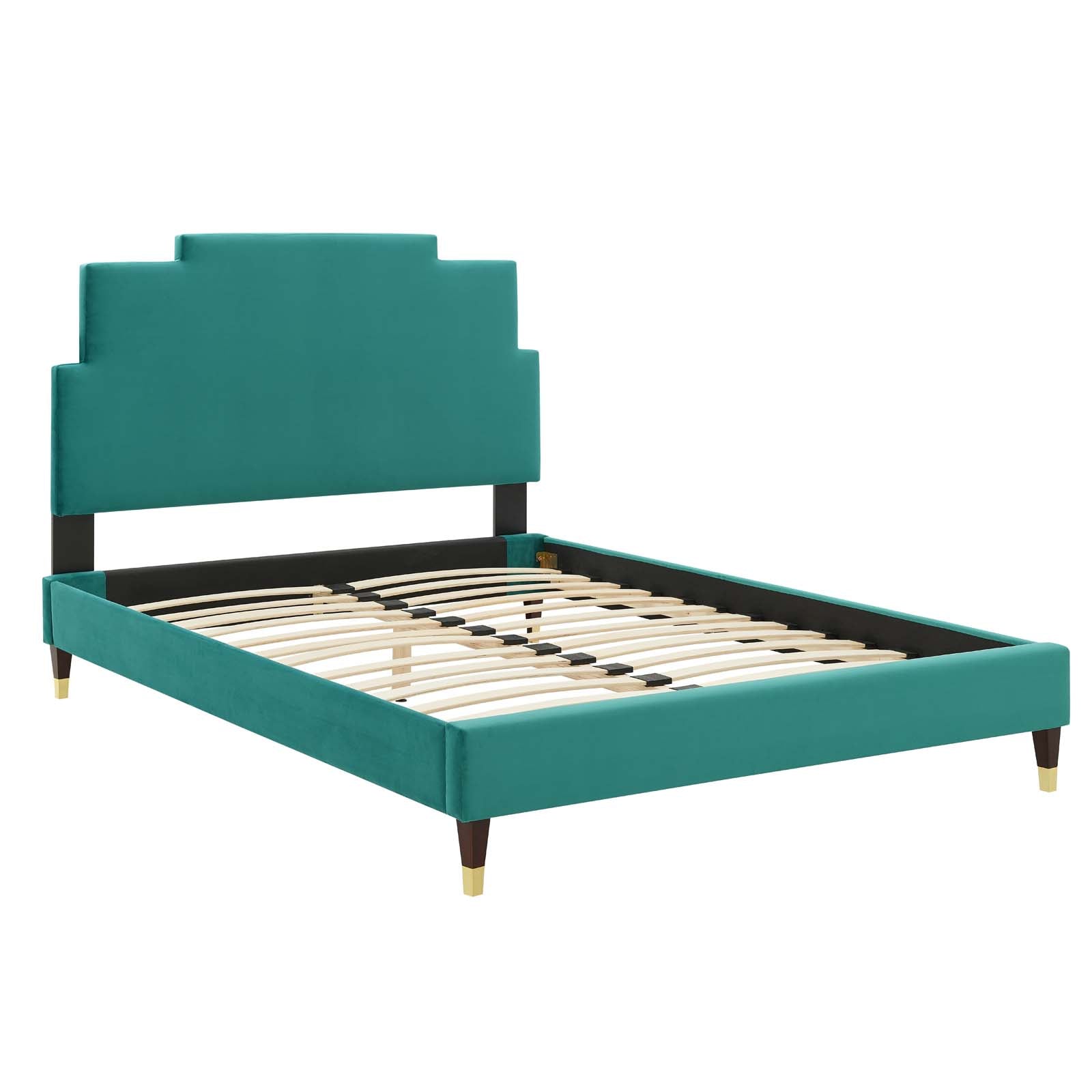 Modway Lindsey Performance Velvet Full Platform Bed | Beds | Modishstore-45
