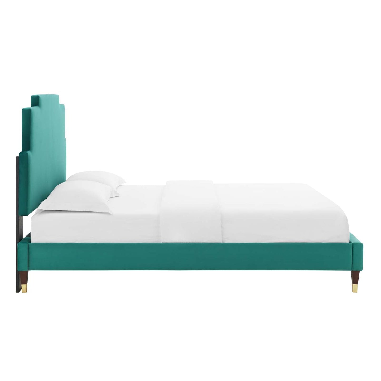 Modway Lindsey Performance Velvet Full Platform Bed | Beds | Modishstore-48
