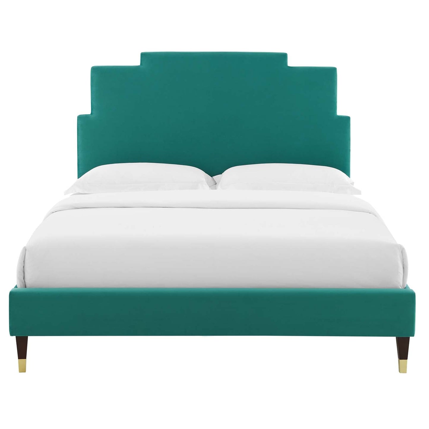 Modway Lindsey Performance Velvet Full Platform Bed | Beds | Modishstore-49