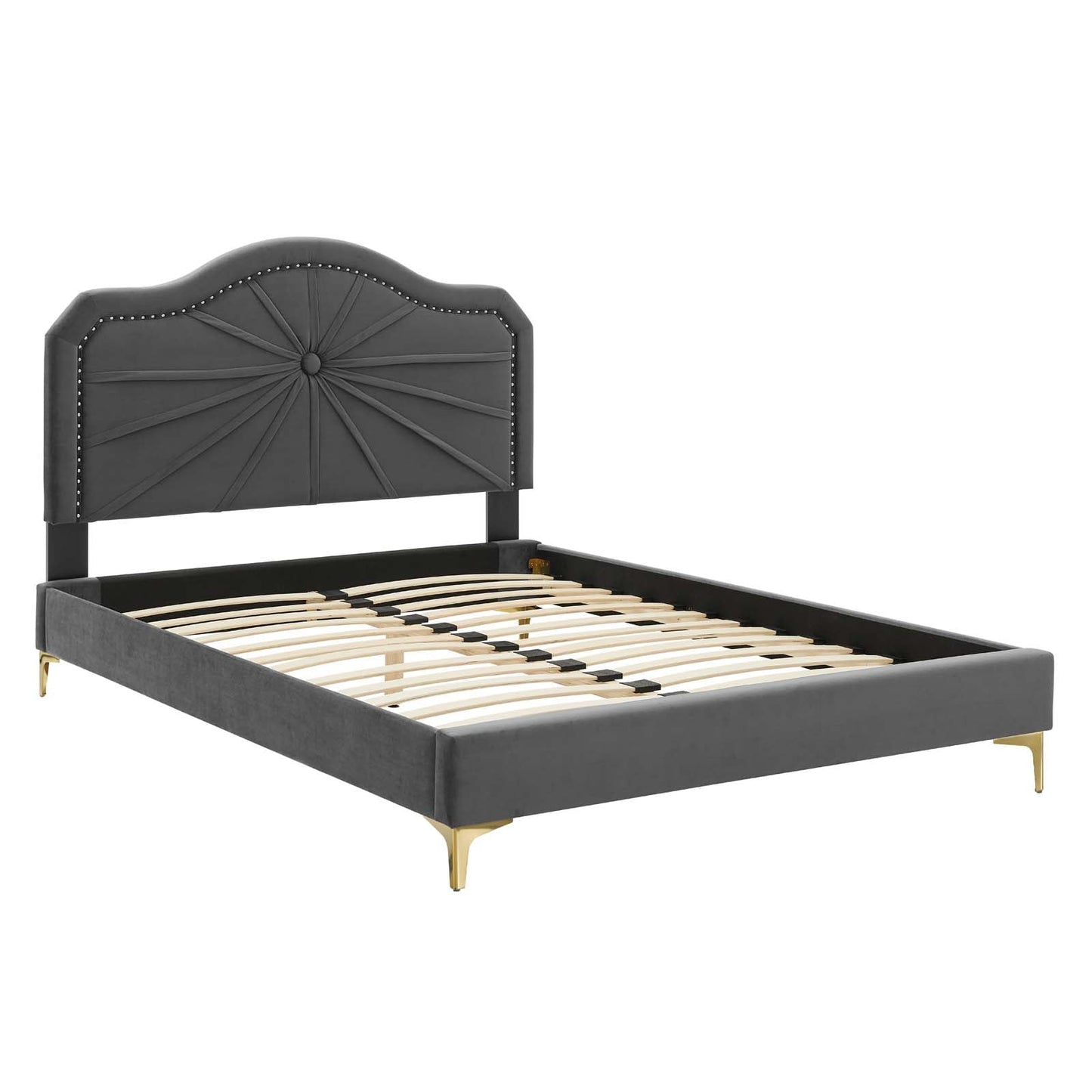Modway Portia Performance Velvet Twin Platform Bed | Beds | Modishstore-3