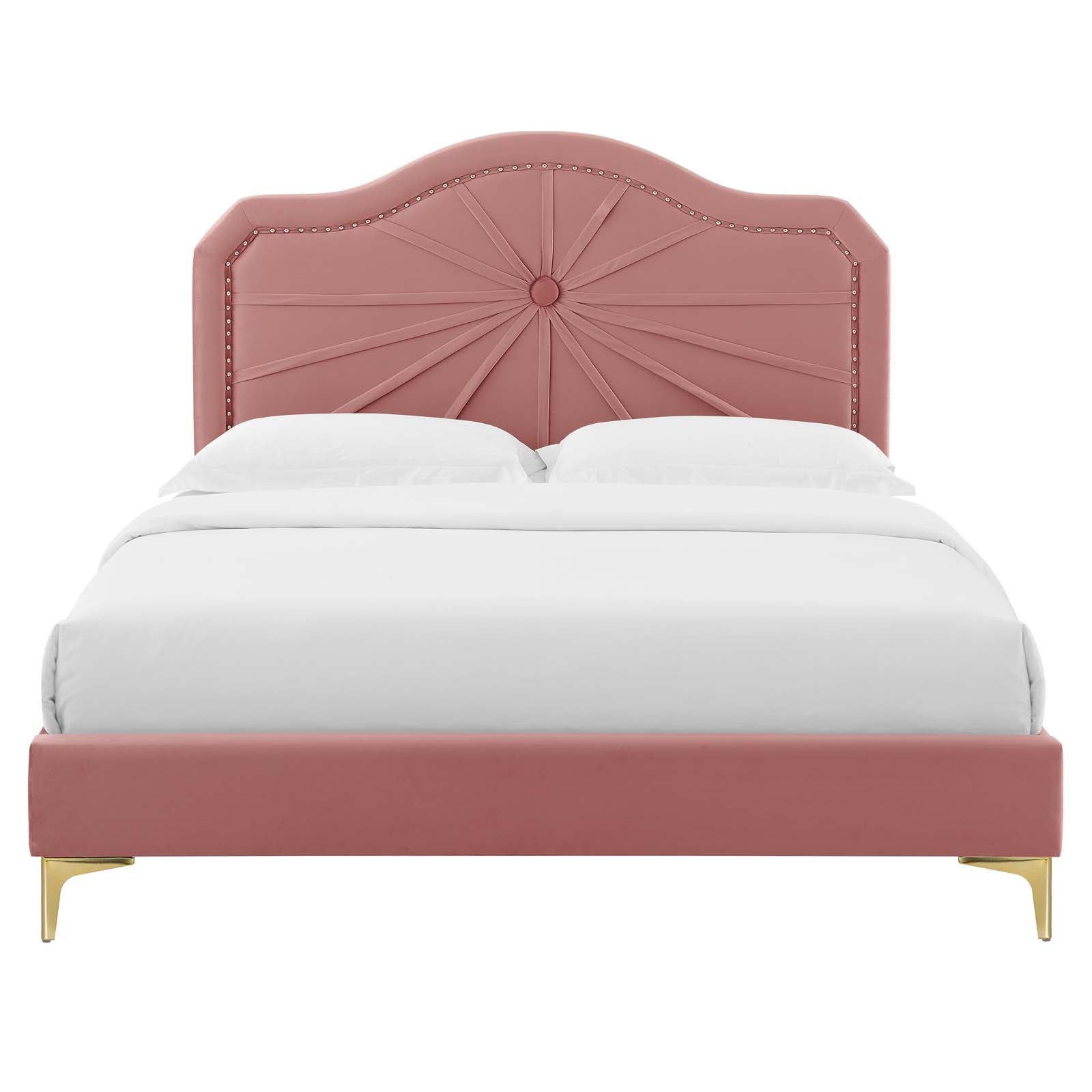 Modway Portia Performance Velvet Twin Platform Bed | Beds | Modishstore-13