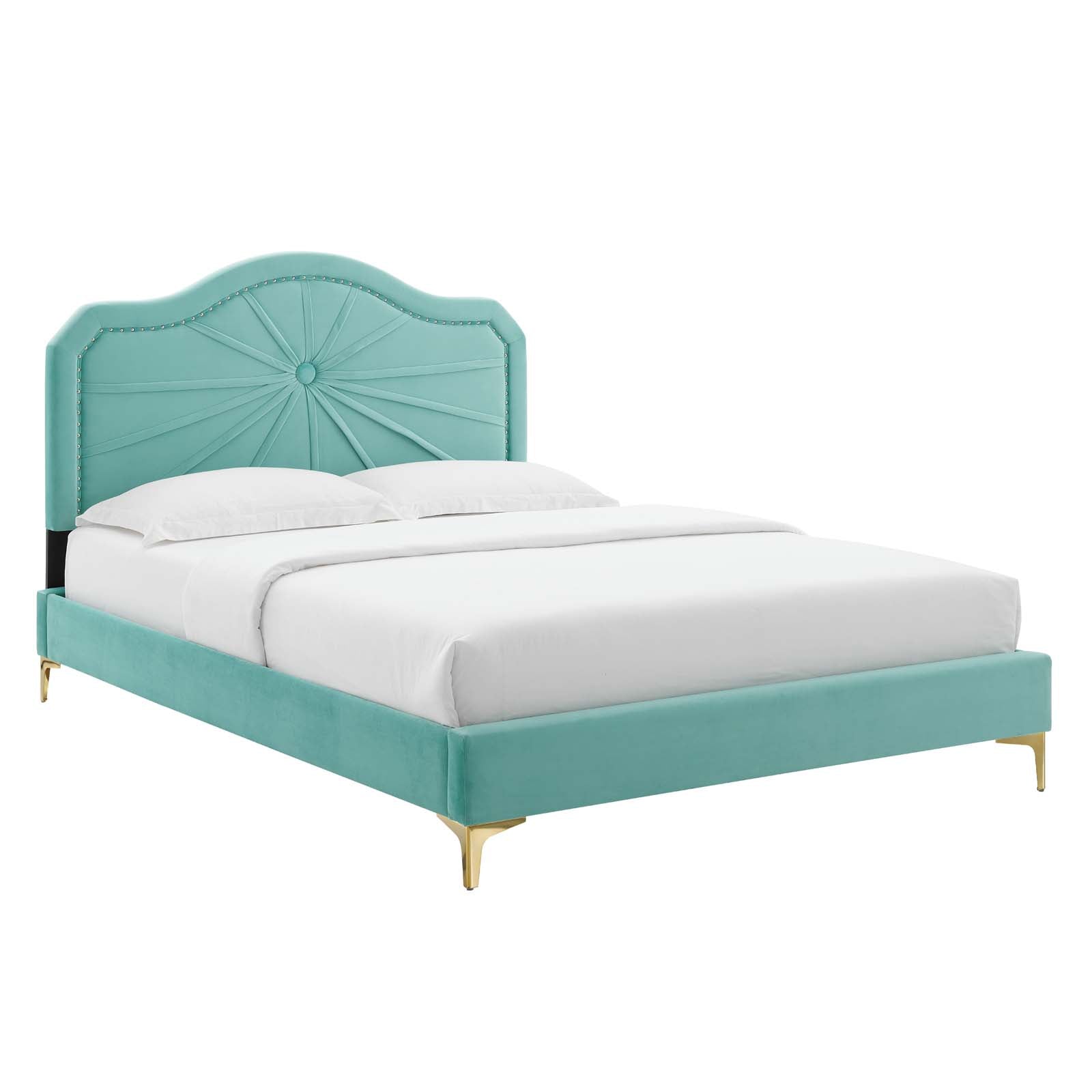 Modway Portia Performance Velvet Twin Platform Bed | Beds | Modishstore-23