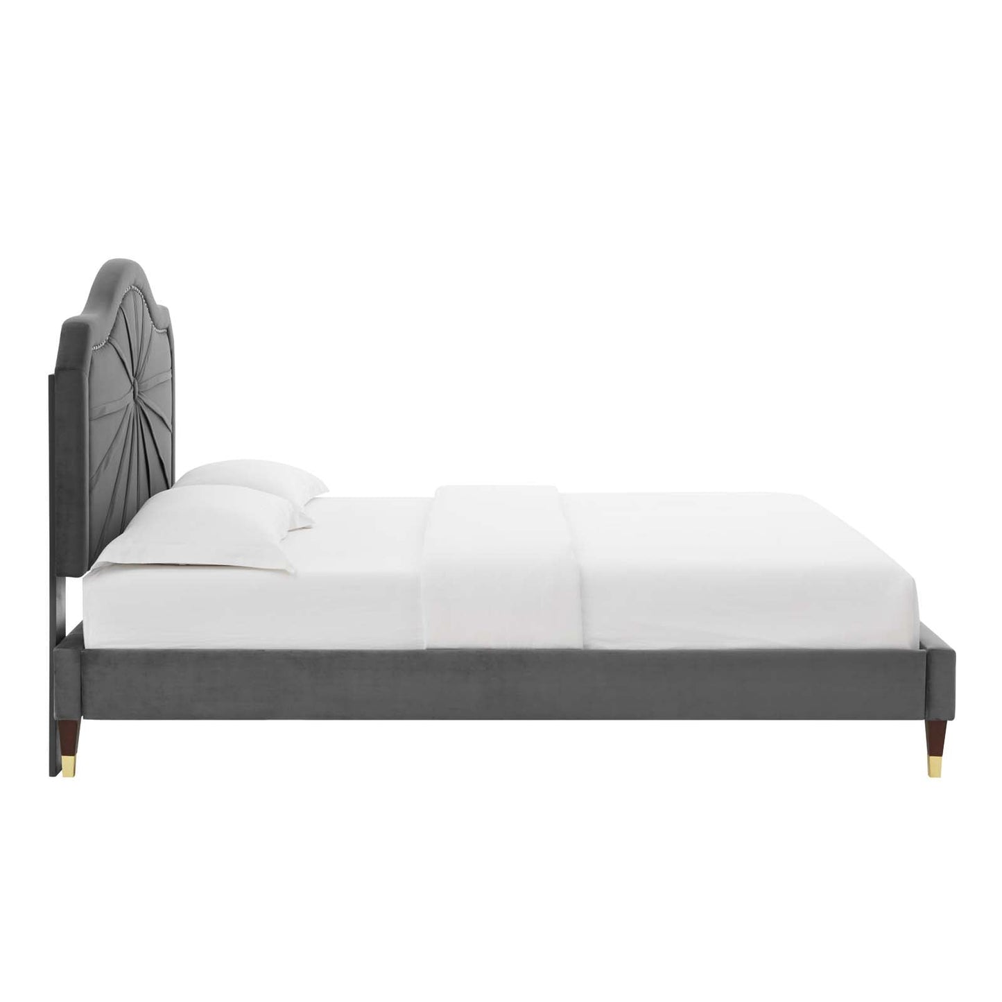 Modway Portia Performance Velvet Twin Platform Bed | Beds | Modishstore-5