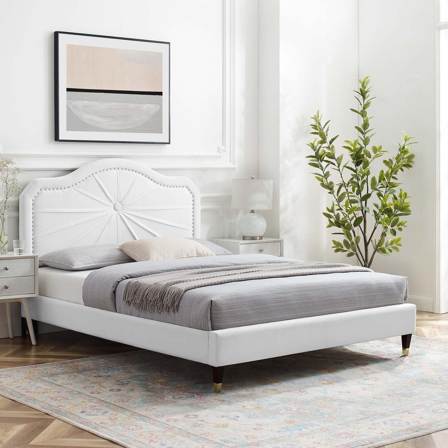 Modway Portia Performance Velvet Twin Platform Bed | Beds | Modishstore-56