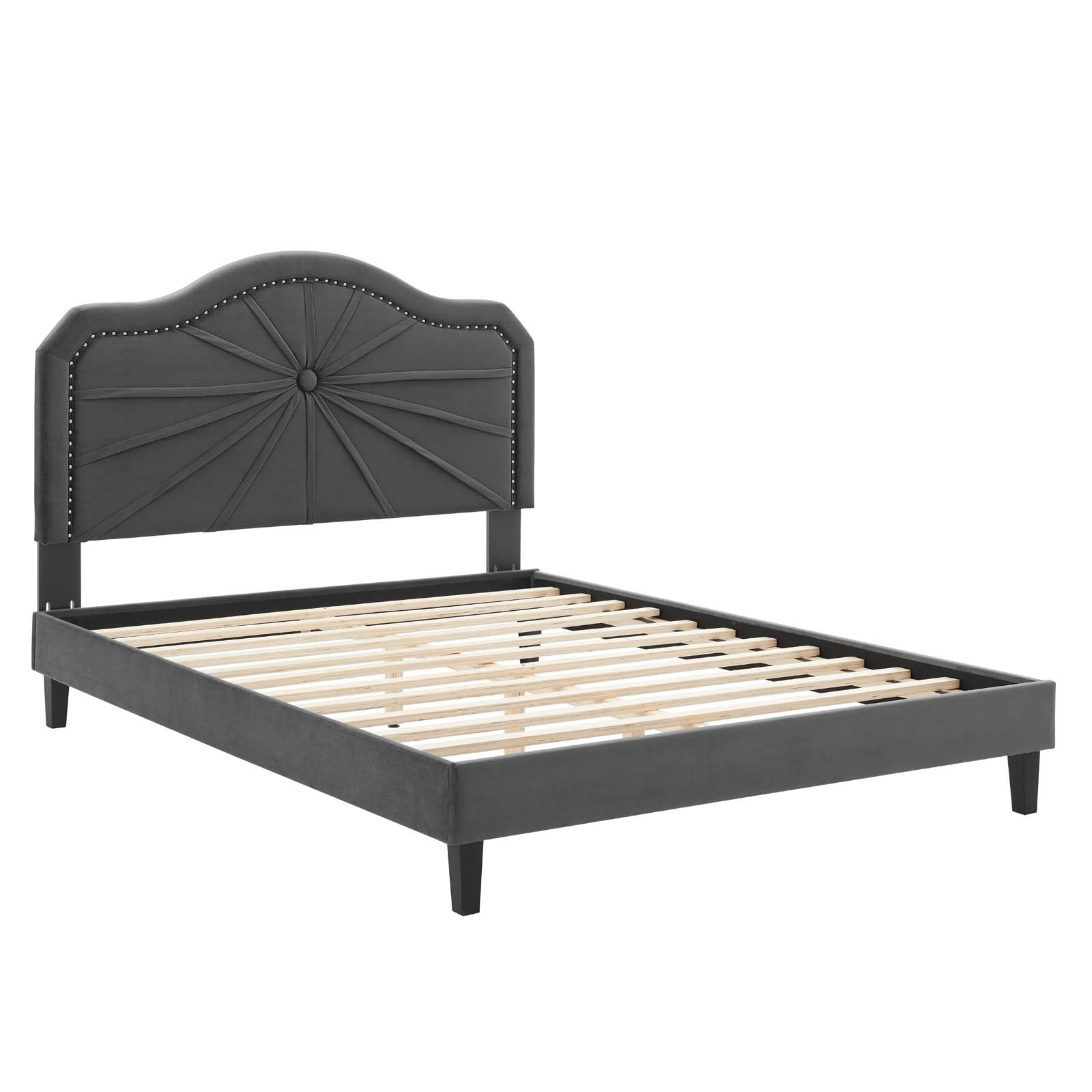 Modway Portia Performance Velvet Twin Platform Bed | Beds | Modishstore-3