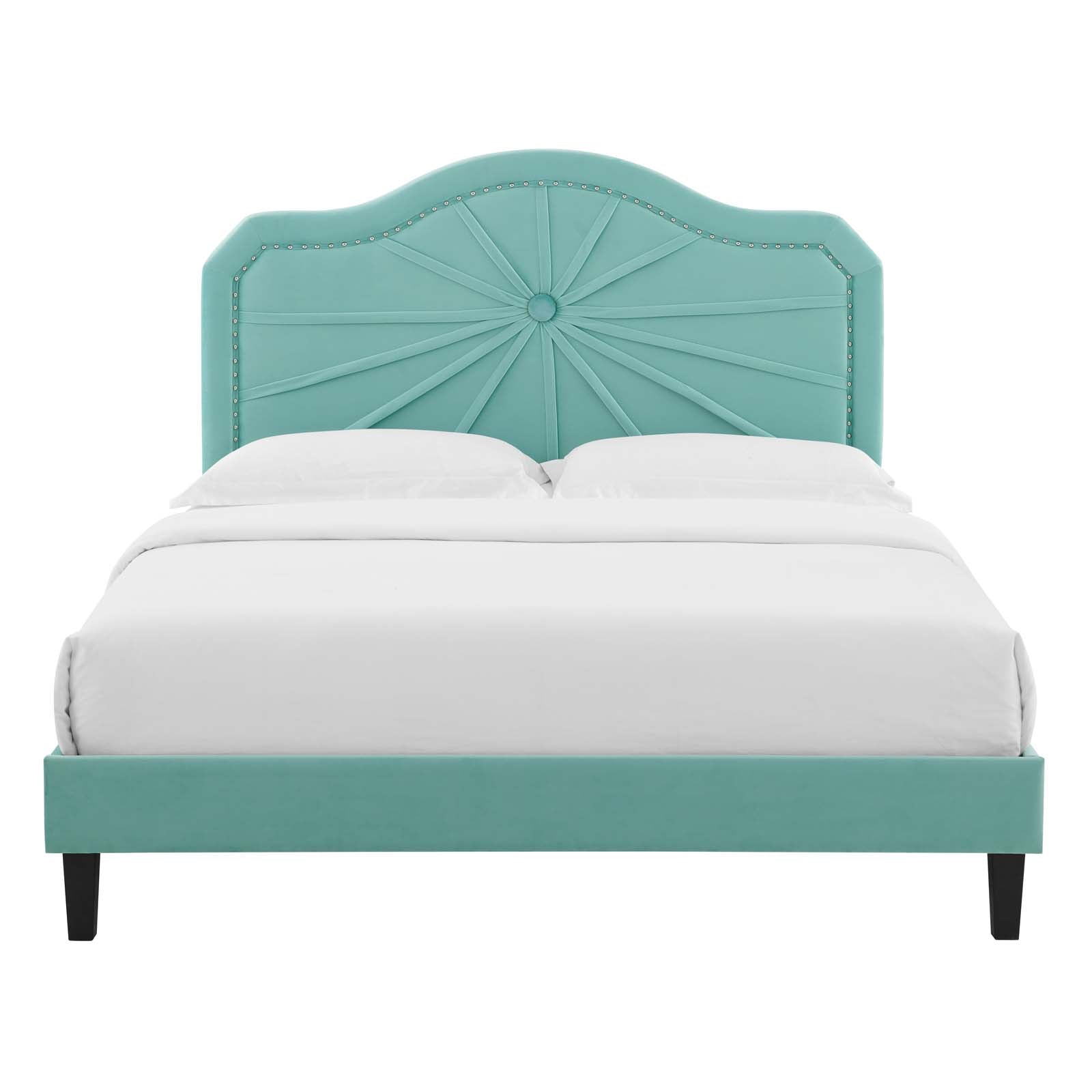 Modway Portia Performance Velvet Twin Platform Bed | Beds | Modishstore-29