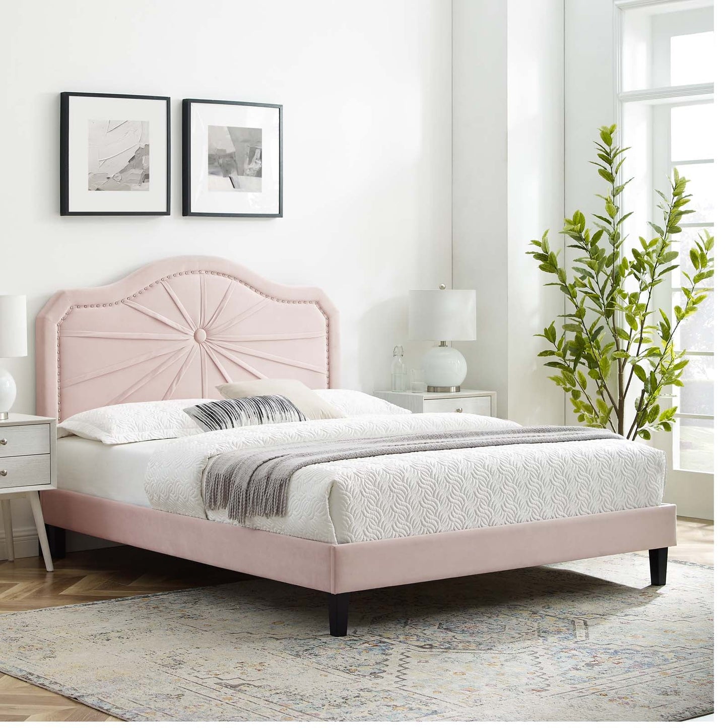Modway Portia Performance Velvet Twin Platform Bed | Beds | Modishstore-40