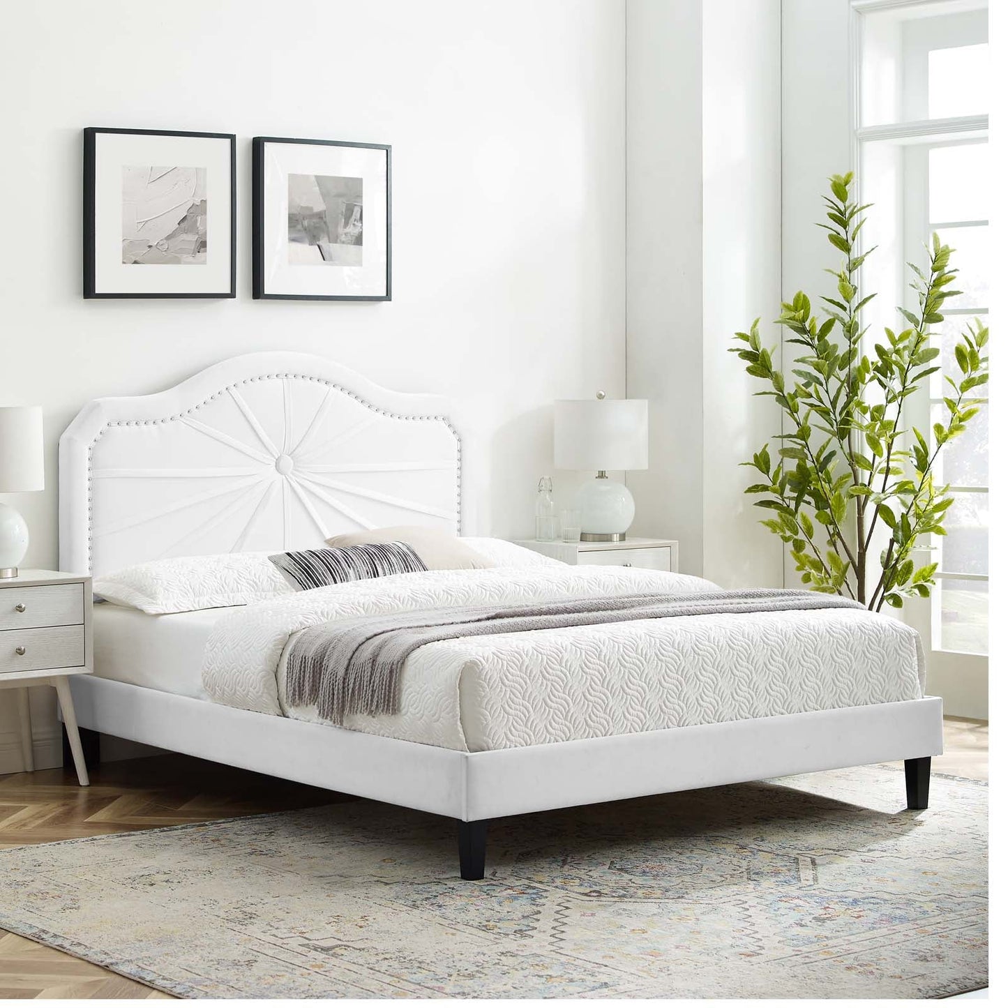 Modway Portia Performance Velvet Twin Platform Bed | Beds | Modishstore-55