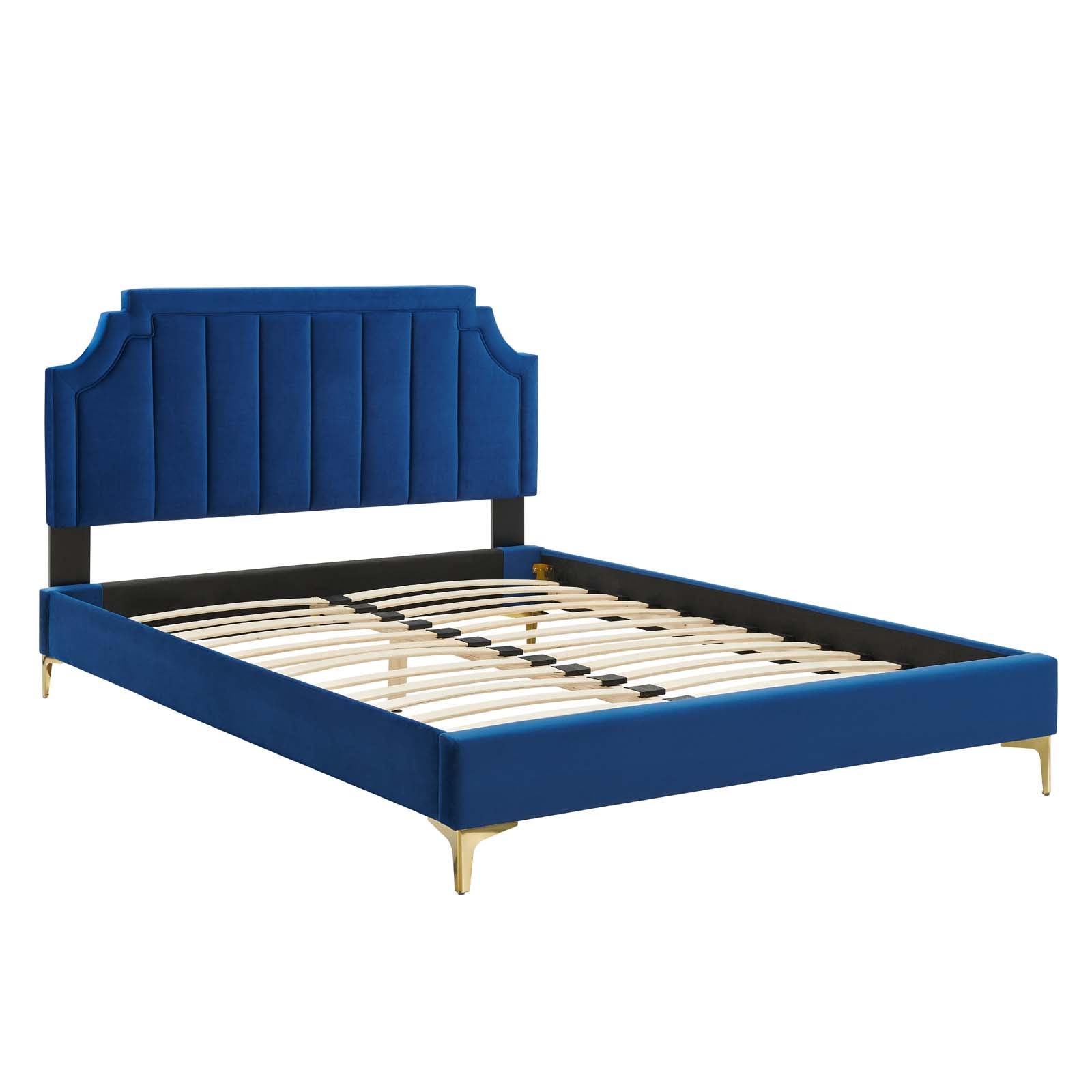 Modway Sienna Performance Velvet Twin Platform Bed | Beds | Modishstore-31