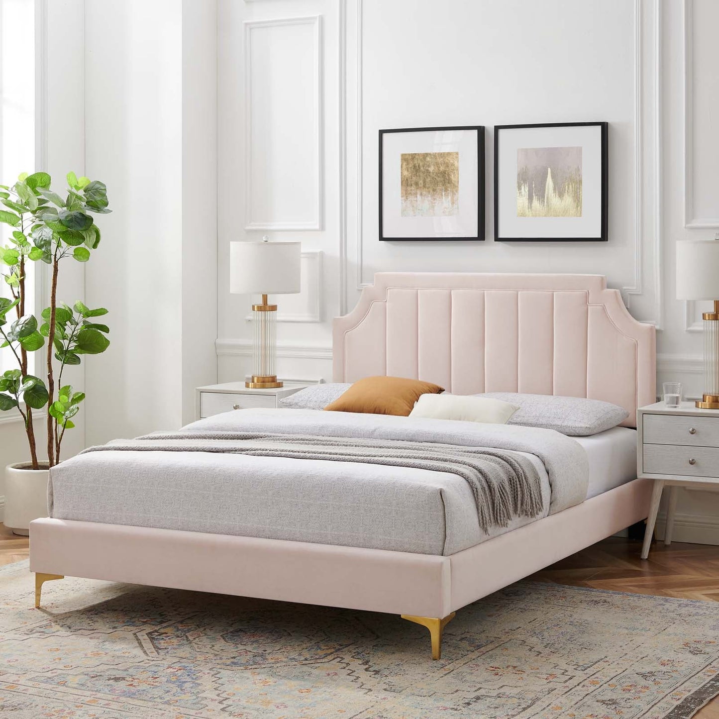 Modway Sienna Performance Velvet Twin Platform Bed | Beds | Modishstore-61