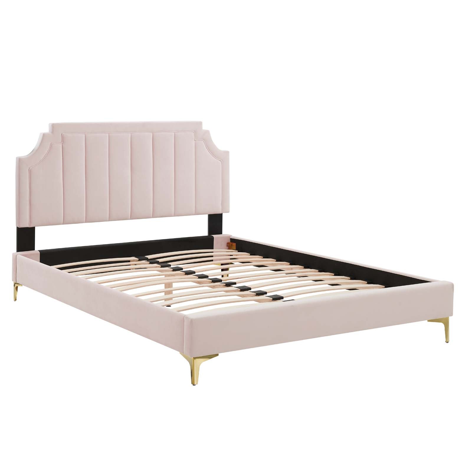 Modway Sienna Performance Velvet Twin Platform Bed | Beds | Modishstore-38