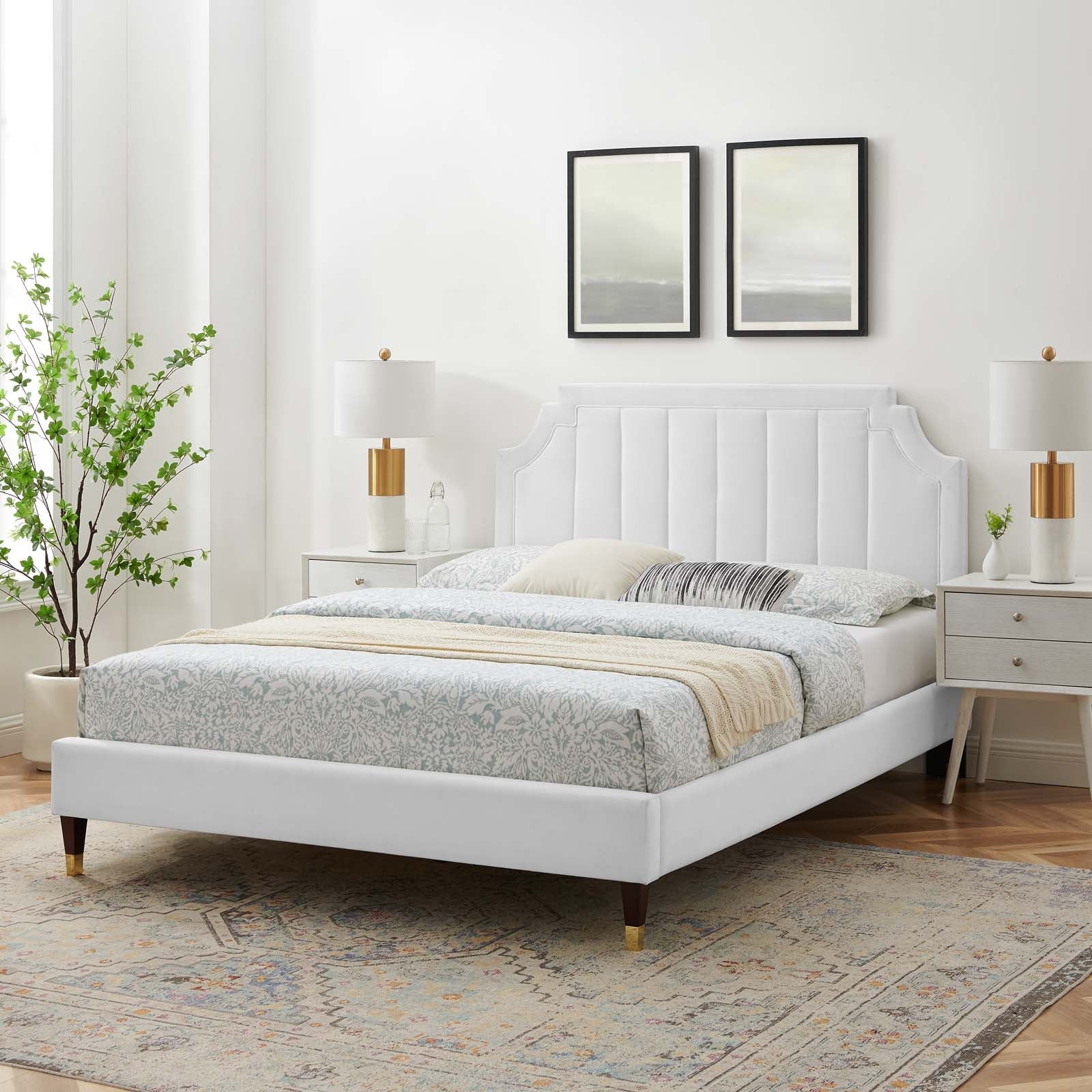 Modway Sienna Performance Velvet Twin Platform Bed | Beds | Modishstore-58