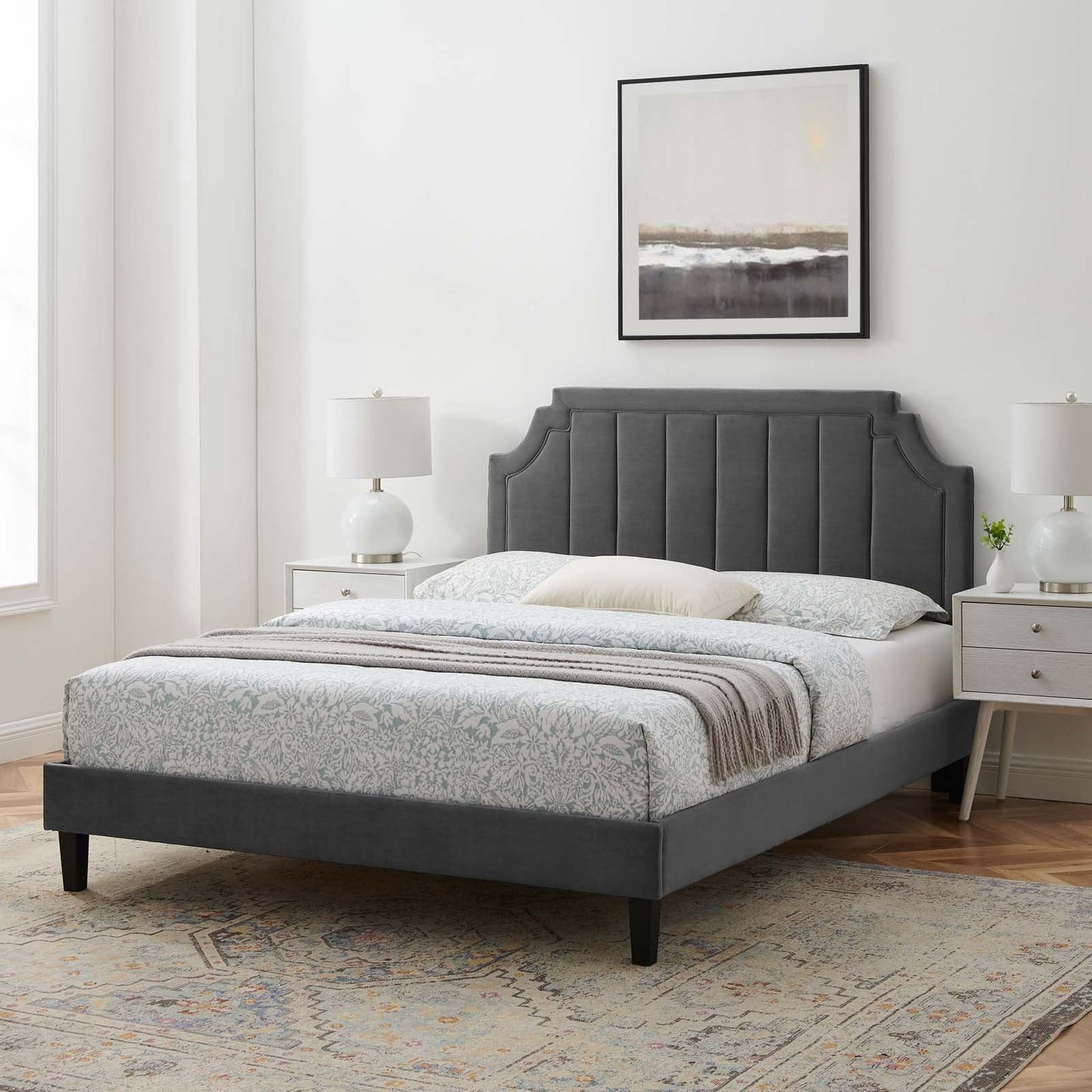 Modway Sienna Performance Velvet Twin Platform Bed | Beds | Modishstore