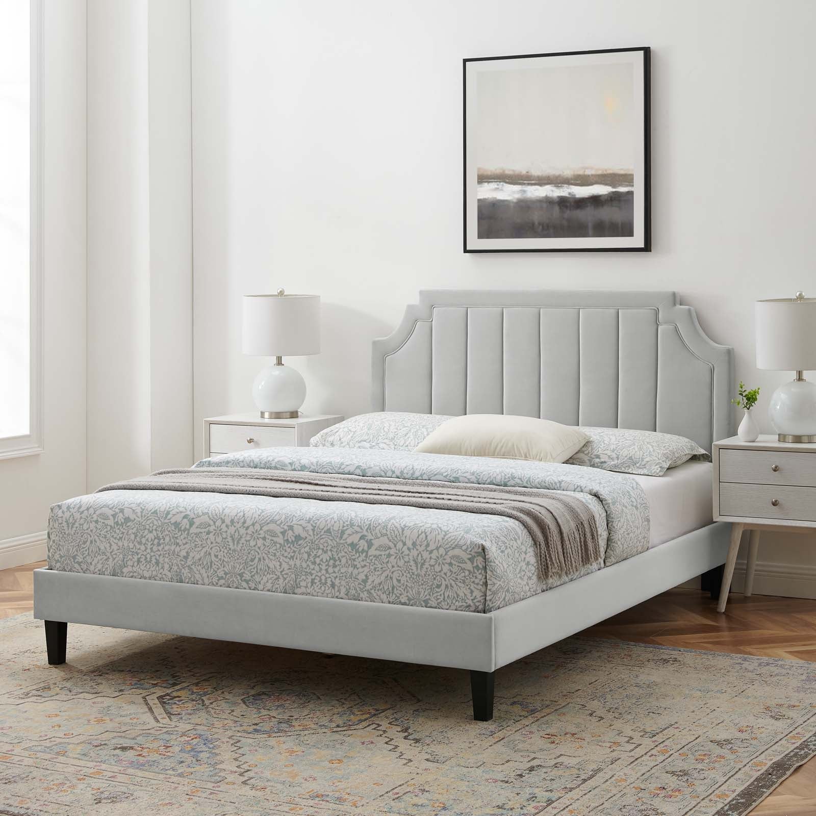 Modway Sienna Performance Velvet Twin Platform Bed | Beds | Modishstore-64