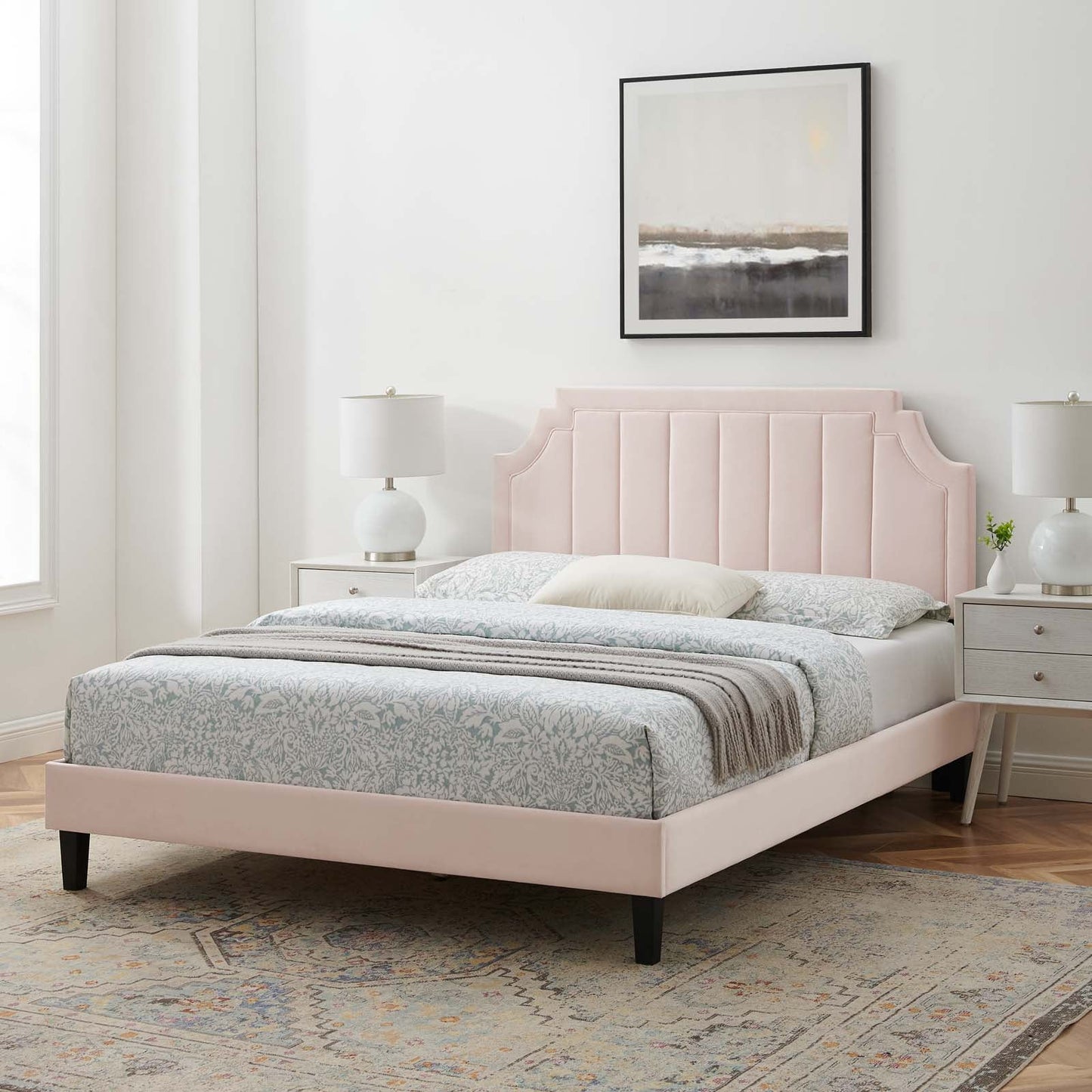 Modway Sienna Performance Velvet Twin Platform Bed | Beds | Modishstore-61