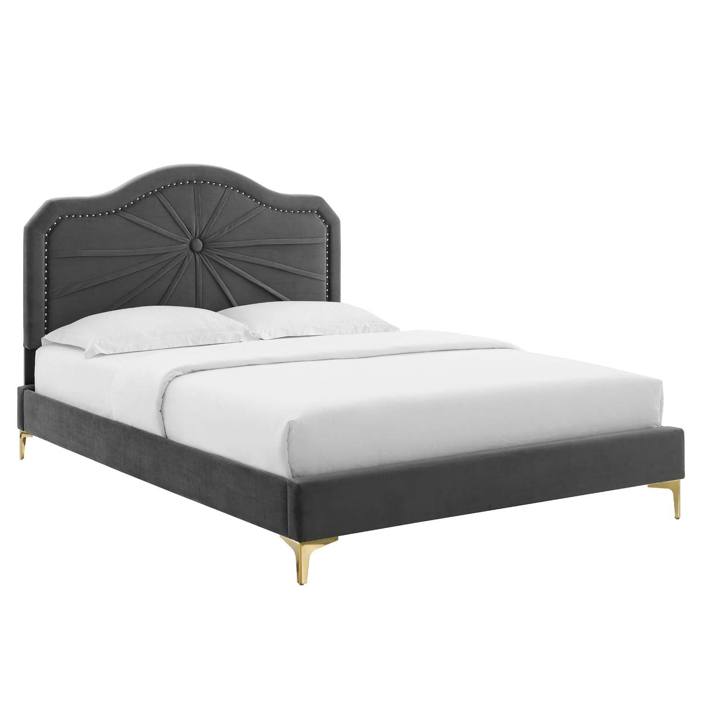 Modway Portia Performance Velvet Full Platform Bed | Beds | Modishstore-2