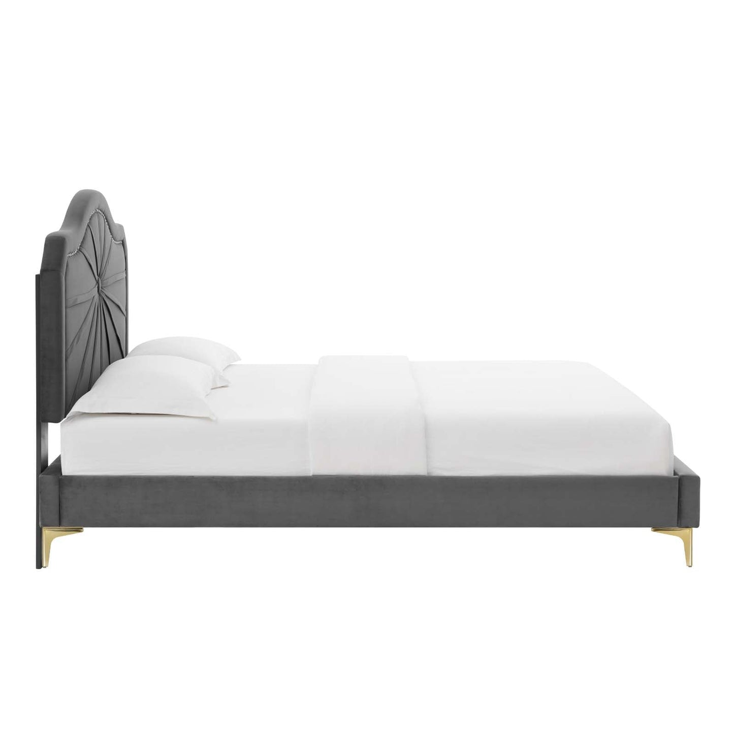 Modway Portia Performance Velvet Full Platform Bed | Beds | Modishstore-5
