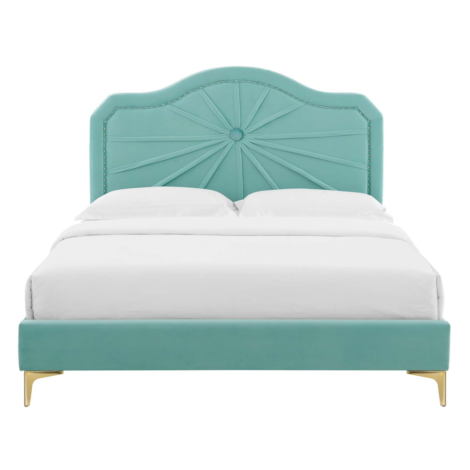 Modway Portia Performance Velvet Full Platform Bed | Beds | Modishstore-27