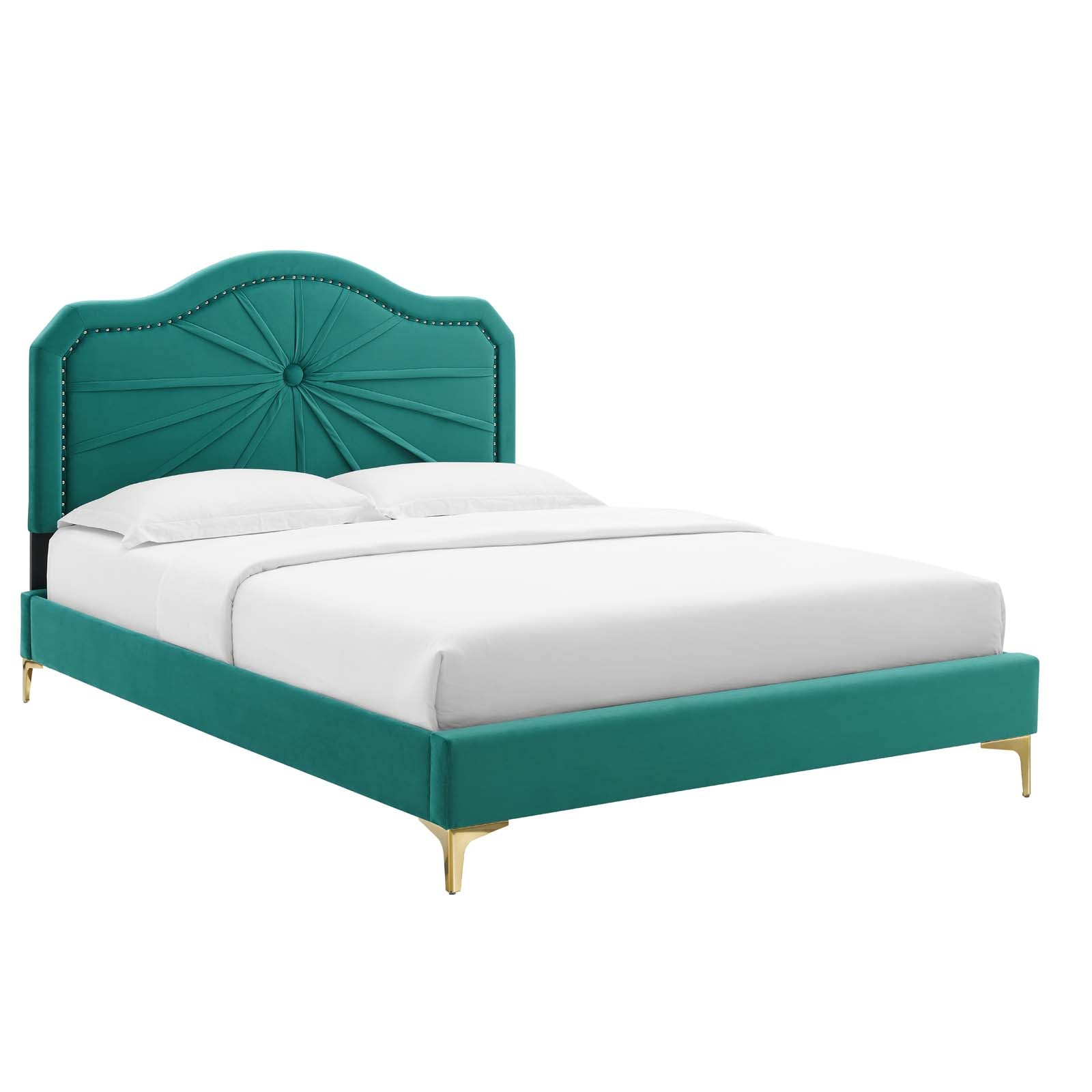Modway Portia Performance Velvet Full Platform Bed | Beds | Modishstore-44