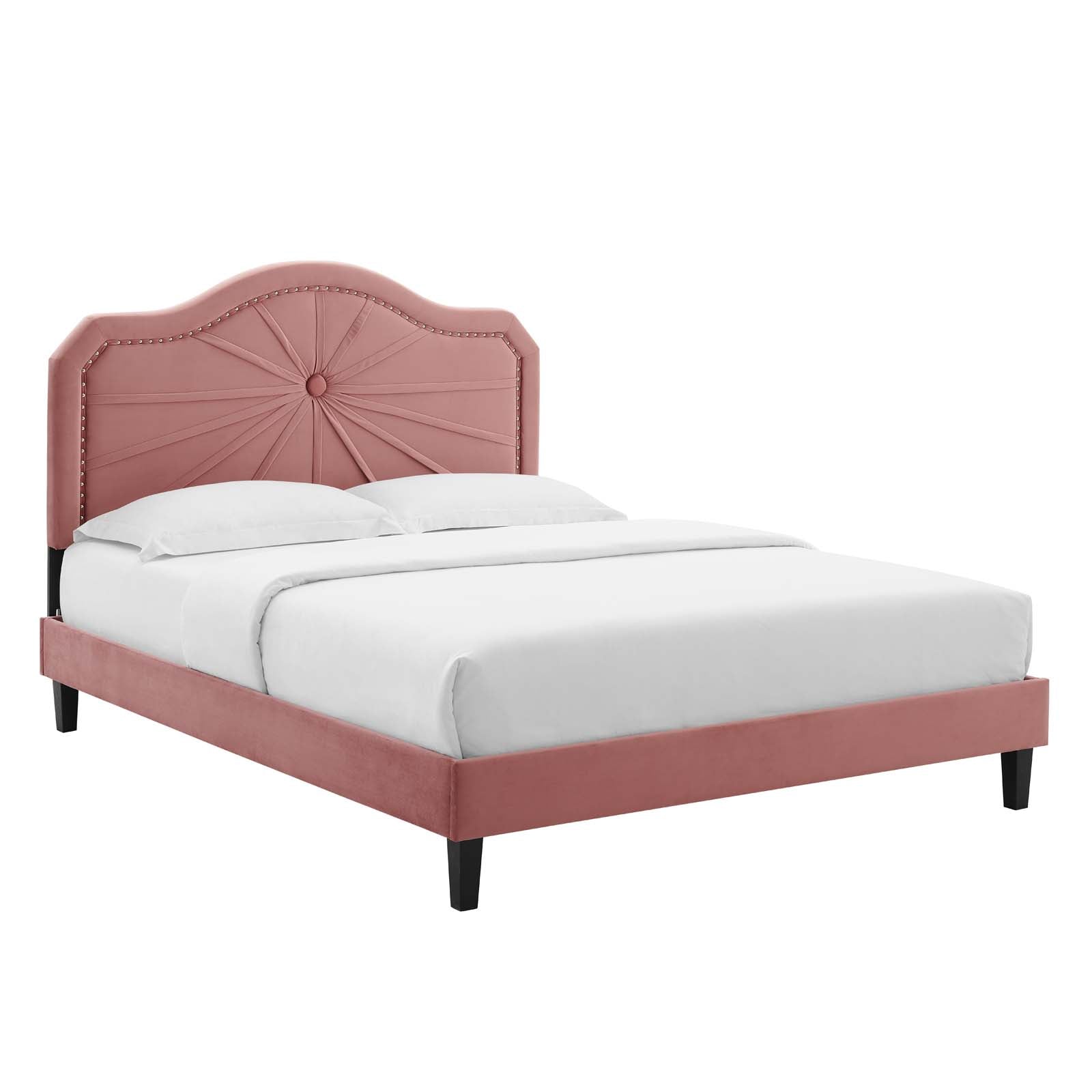 Modway Portia Performance Velvet Full Platform Bed | Beds | Modishstore-9