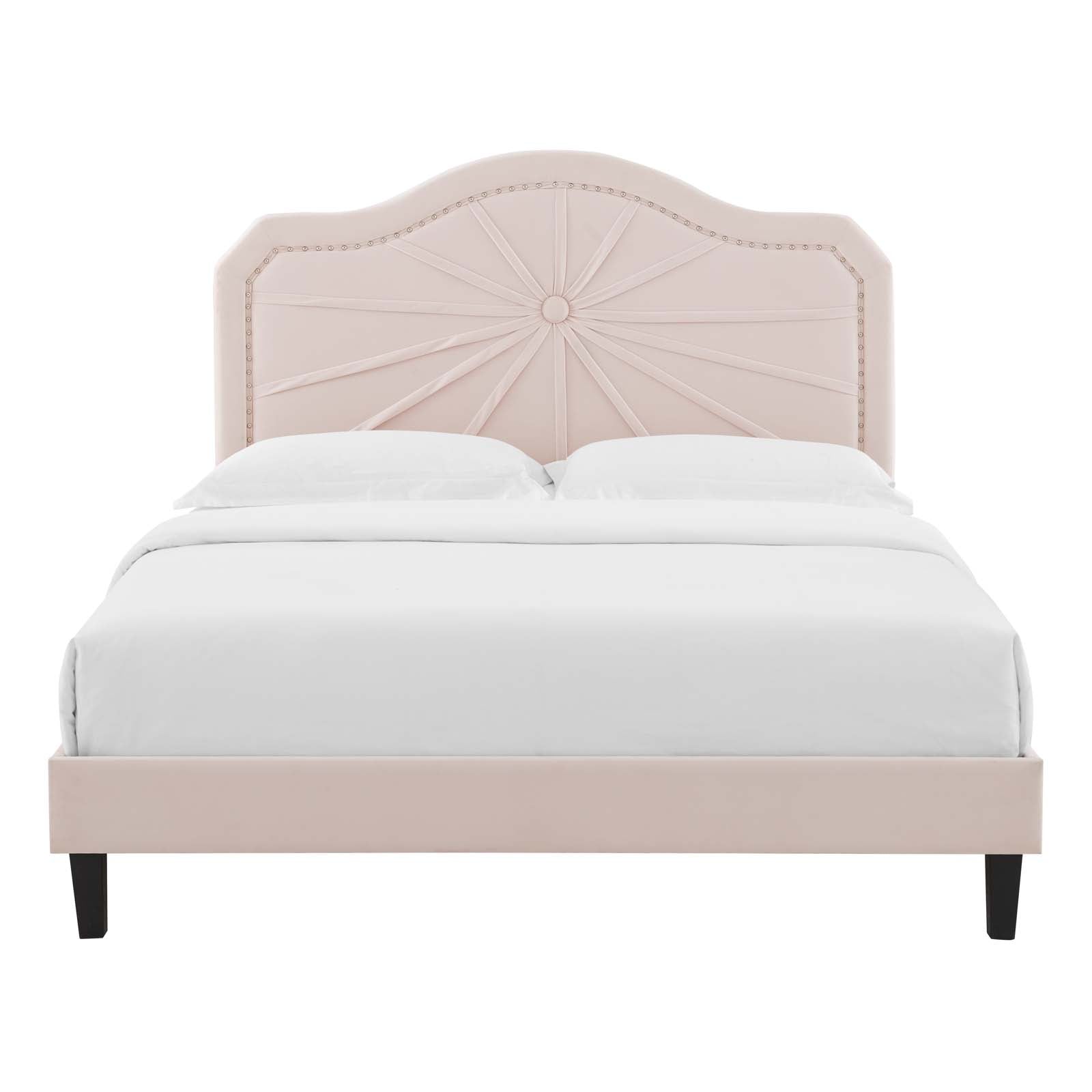 Modway Portia Performance Velvet Full Platform Bed | Beds | Modishstore-41