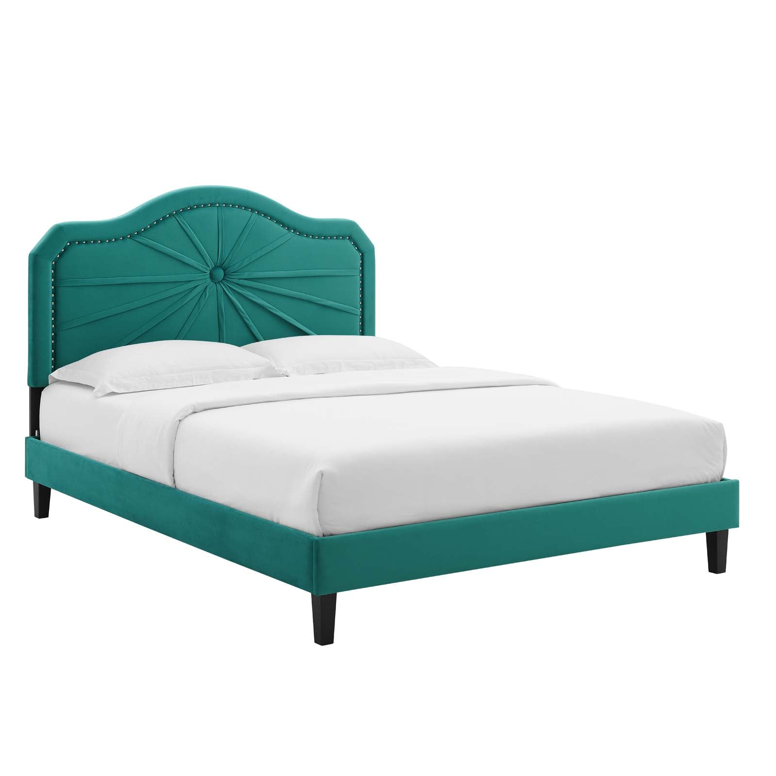 Modway Portia Performance Velvet Full Platform Bed | Beds | Modishstore-44