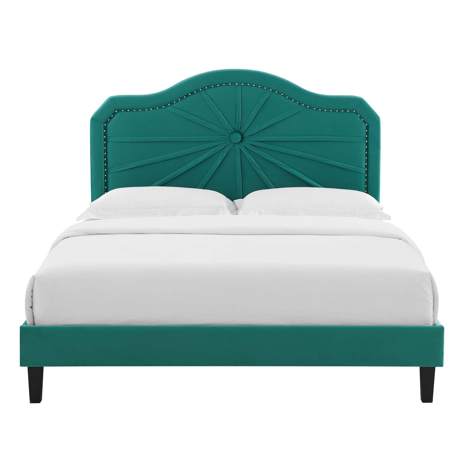 Modway Portia Performance Velvet Full Platform Bed | Beds | Modishstore-48