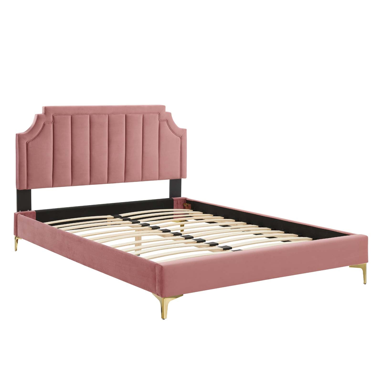 Modway Sienna Performance Velvet Full Platform Bed | Beds | Modishstore-11