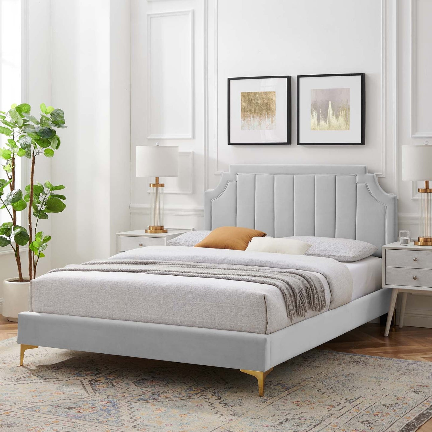 Modway Sienna Performance Velvet Full Platform Bed | Beds | Modishstore-17
